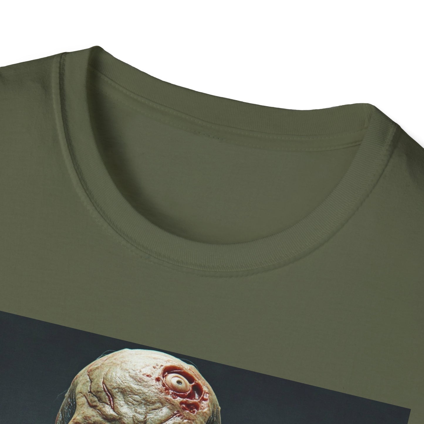 Apocalyptic Portrait Tee, bold, decaying zombie graphic