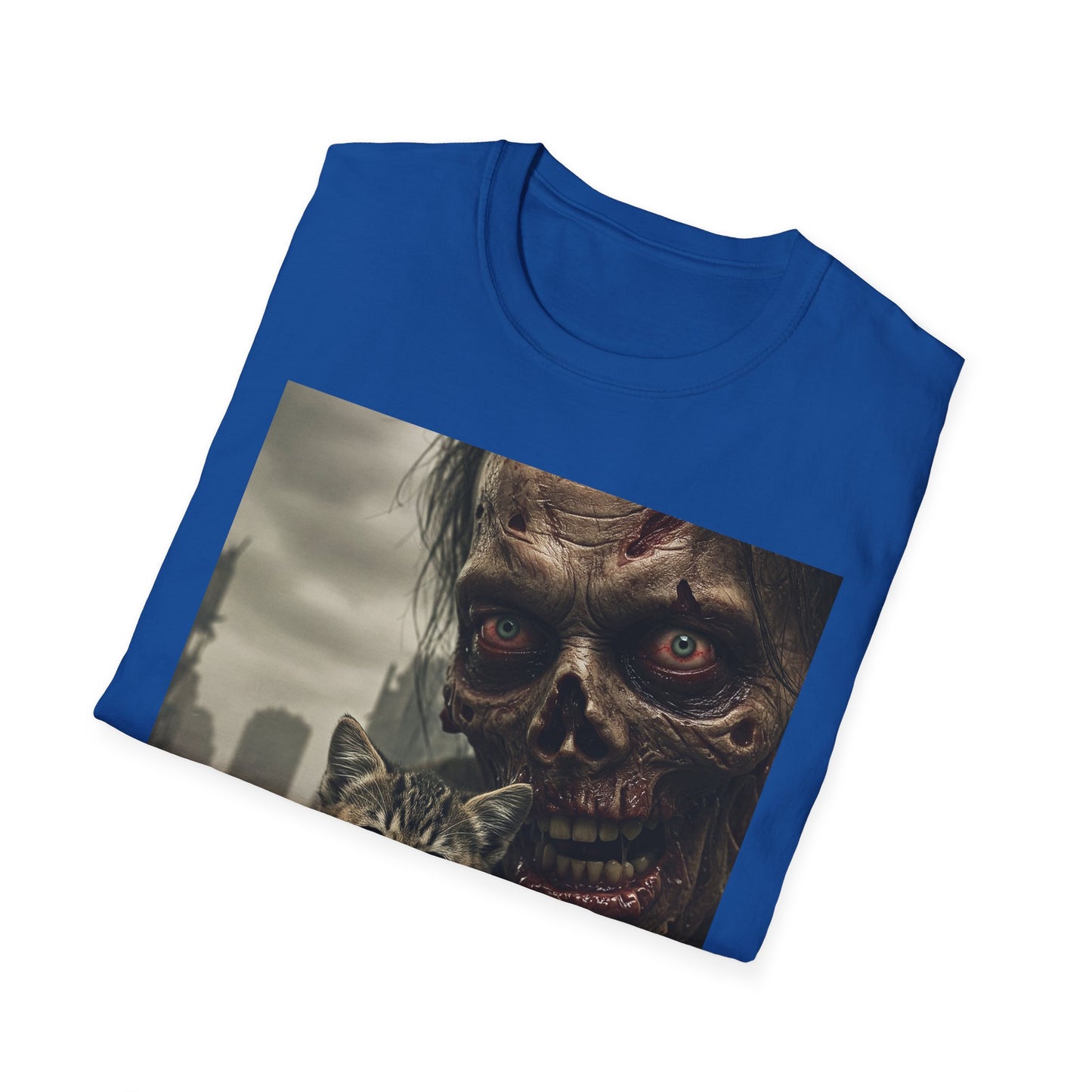 Apocalyptic Portrait Tee, bold, decaying zombie graphic