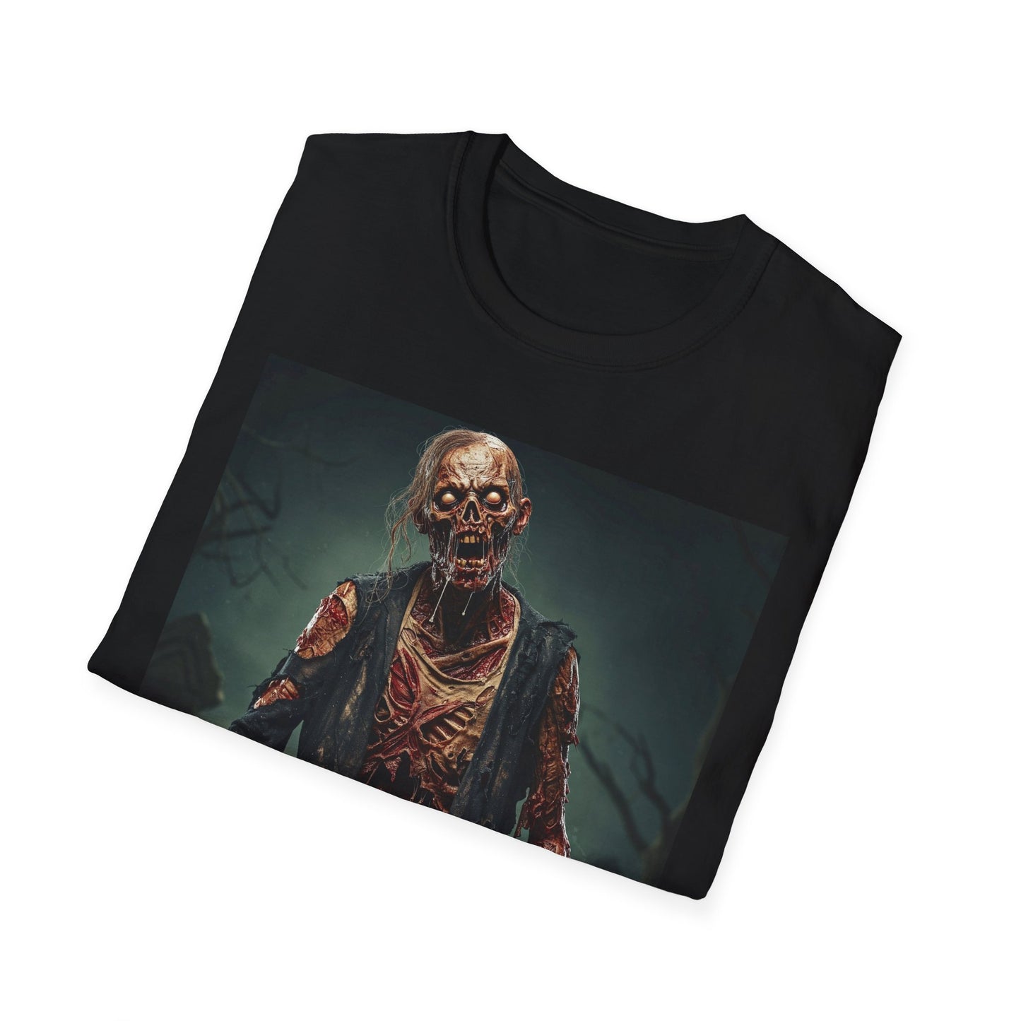 Apocalyptic Portrait Tee, bold, decaying zombie graphic