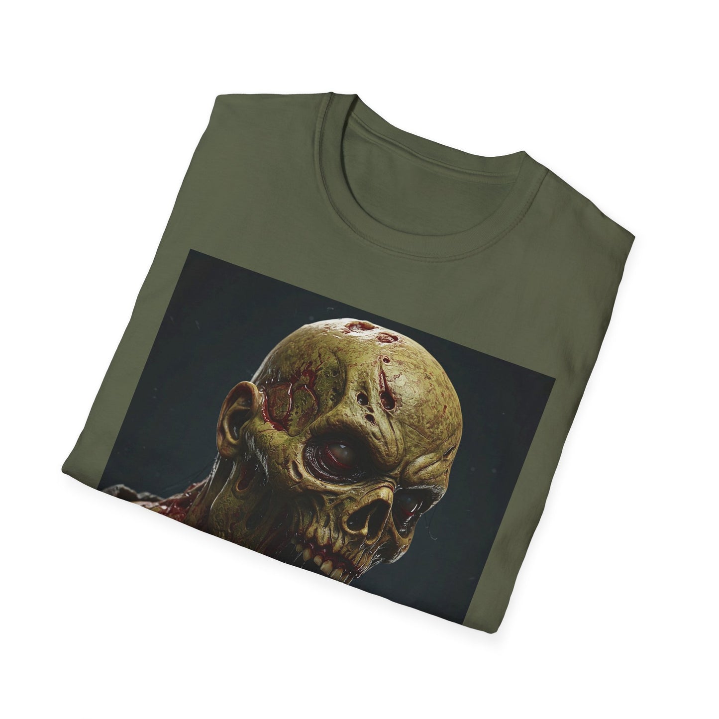 Apocalyptic Portrait Tee, bold, decaying zombie graphic