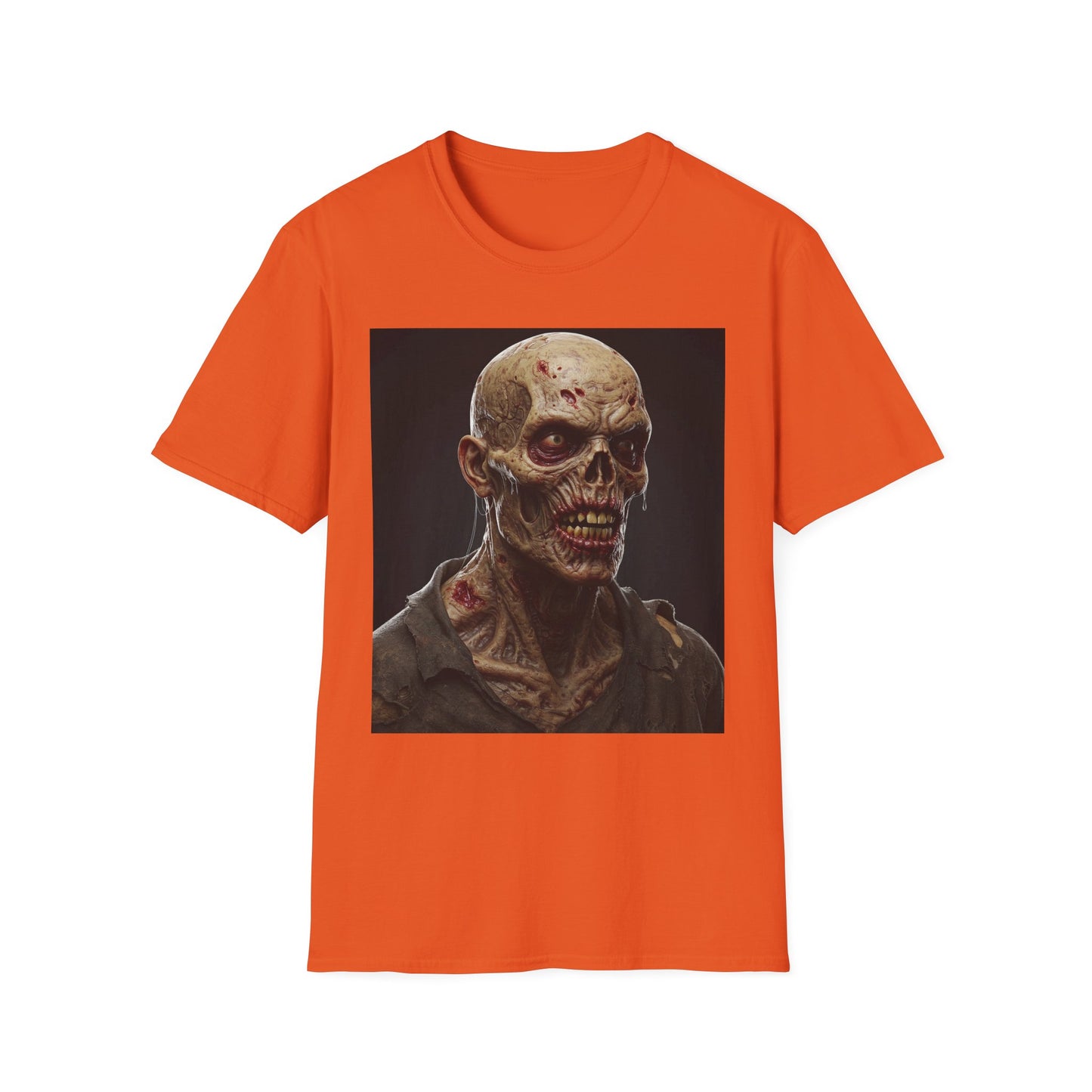 Apocalyptic Portrait Tee, bold, decaying zombie graphic