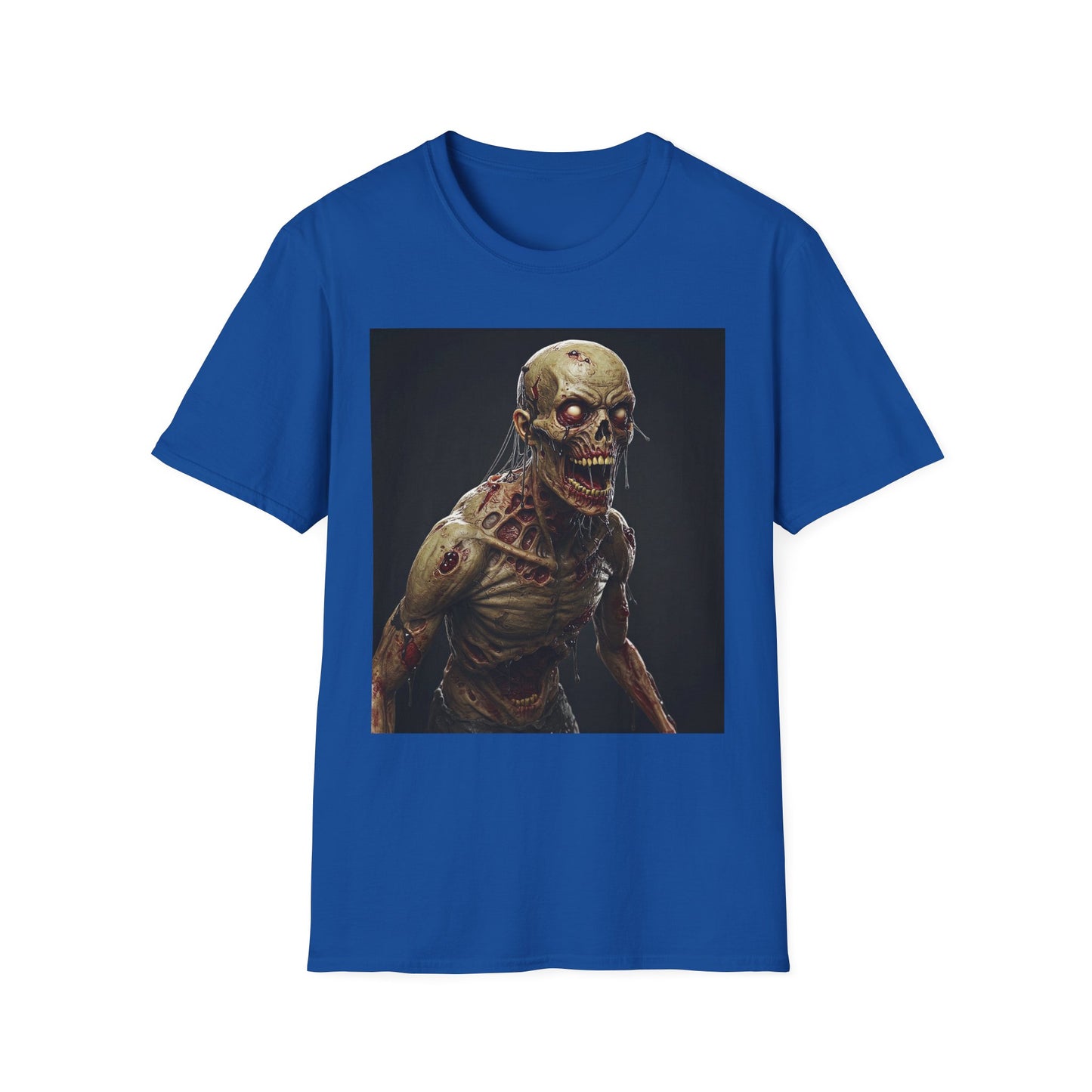 Spooky Skeleton Unisex Softstyle T-Shirt - Perfect for Halloween & Horror Fans