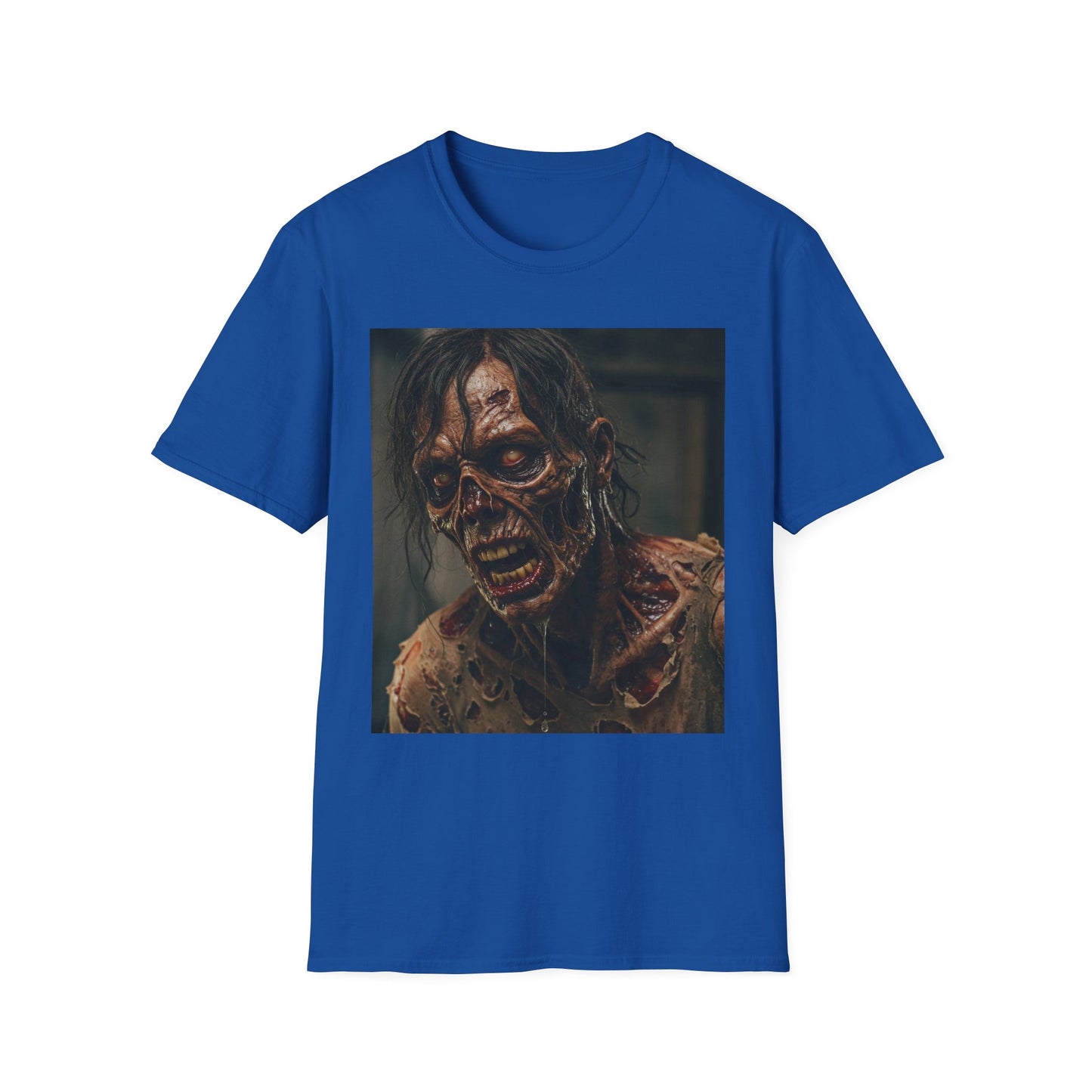 Apocalyptic Portrait Tee, bold, decaying zombie graphic