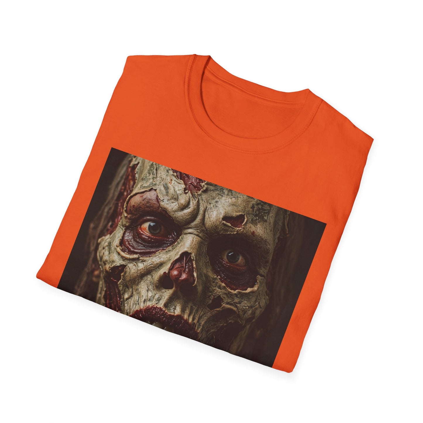 Spooky Zombie Unisex Softstyle T-Shirt - Perfect for Halloween & Horror Fans