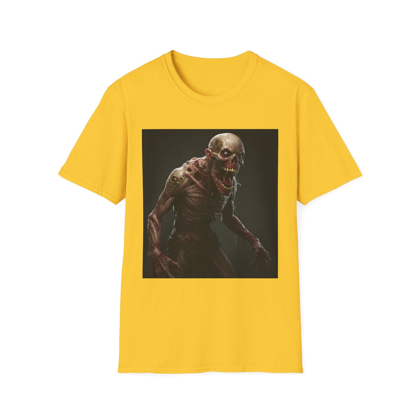 Apocalyptic Portrait Tee, bold, decaying zombie graphic