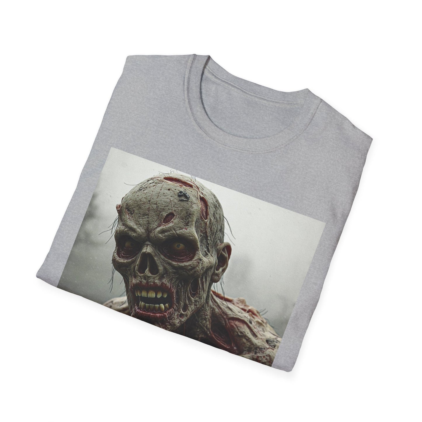 Apocalyptic Portrait Tee, bold, decaying zombie graphic