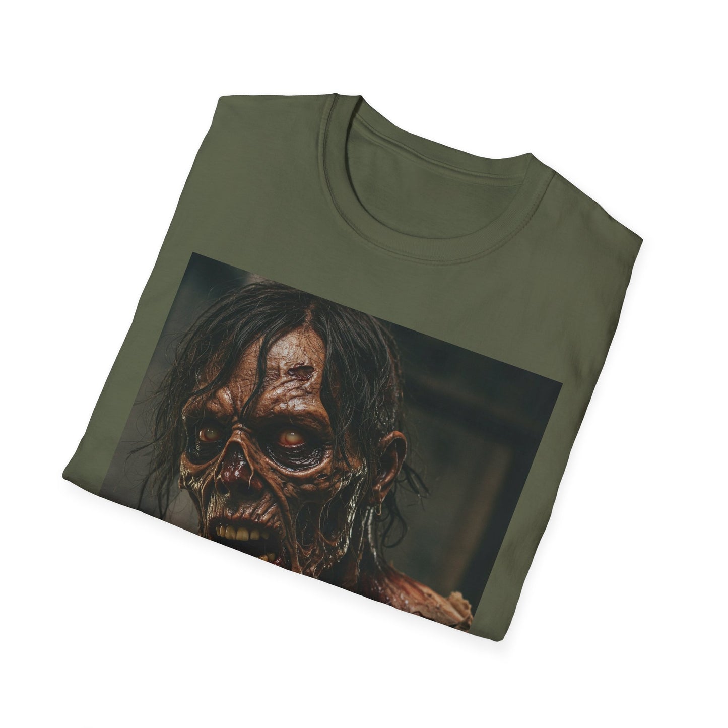 Apocalyptic Portrait Tee, bold, decaying zombie graphic