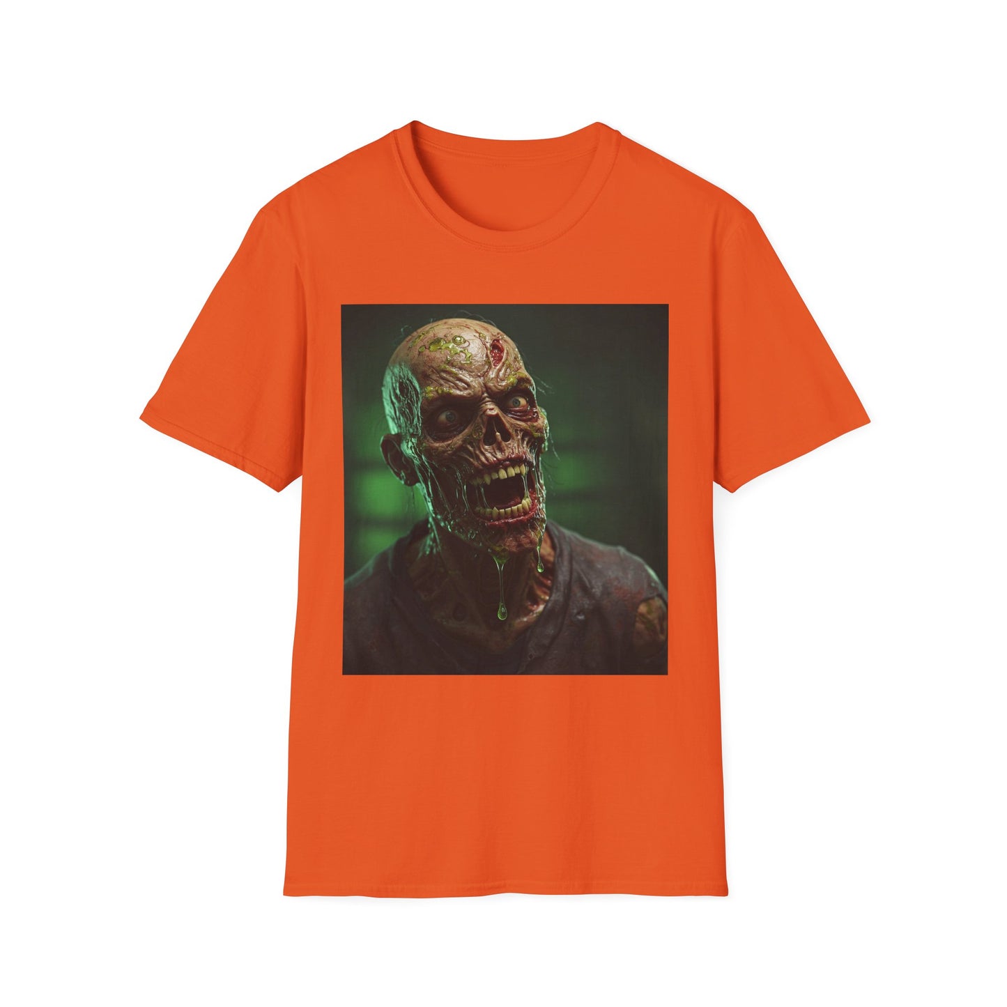 Apocalyptic Portrait Tee, bold, decaying zombie graphic