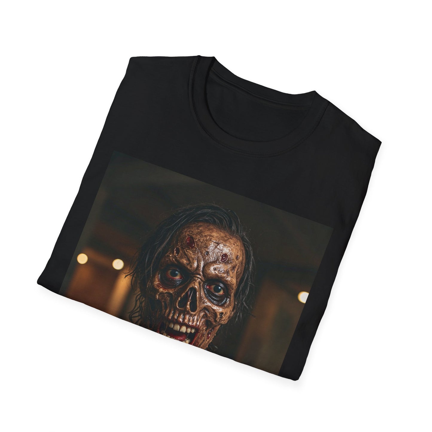 Apocalyptic Portrait Tee, bold, decaying zombie graphic