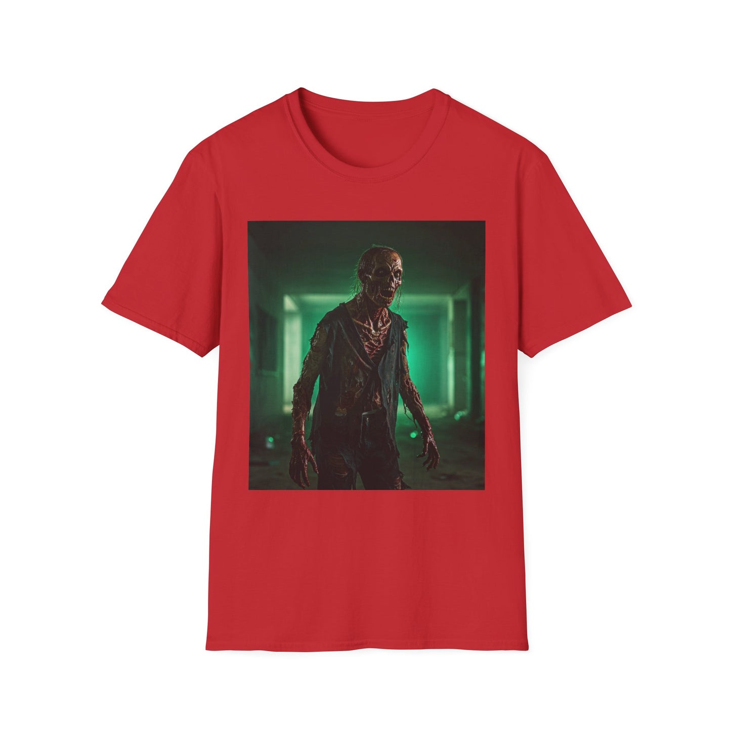 Apocalyptic Portrait Tee, bold, decaying zombie graphic