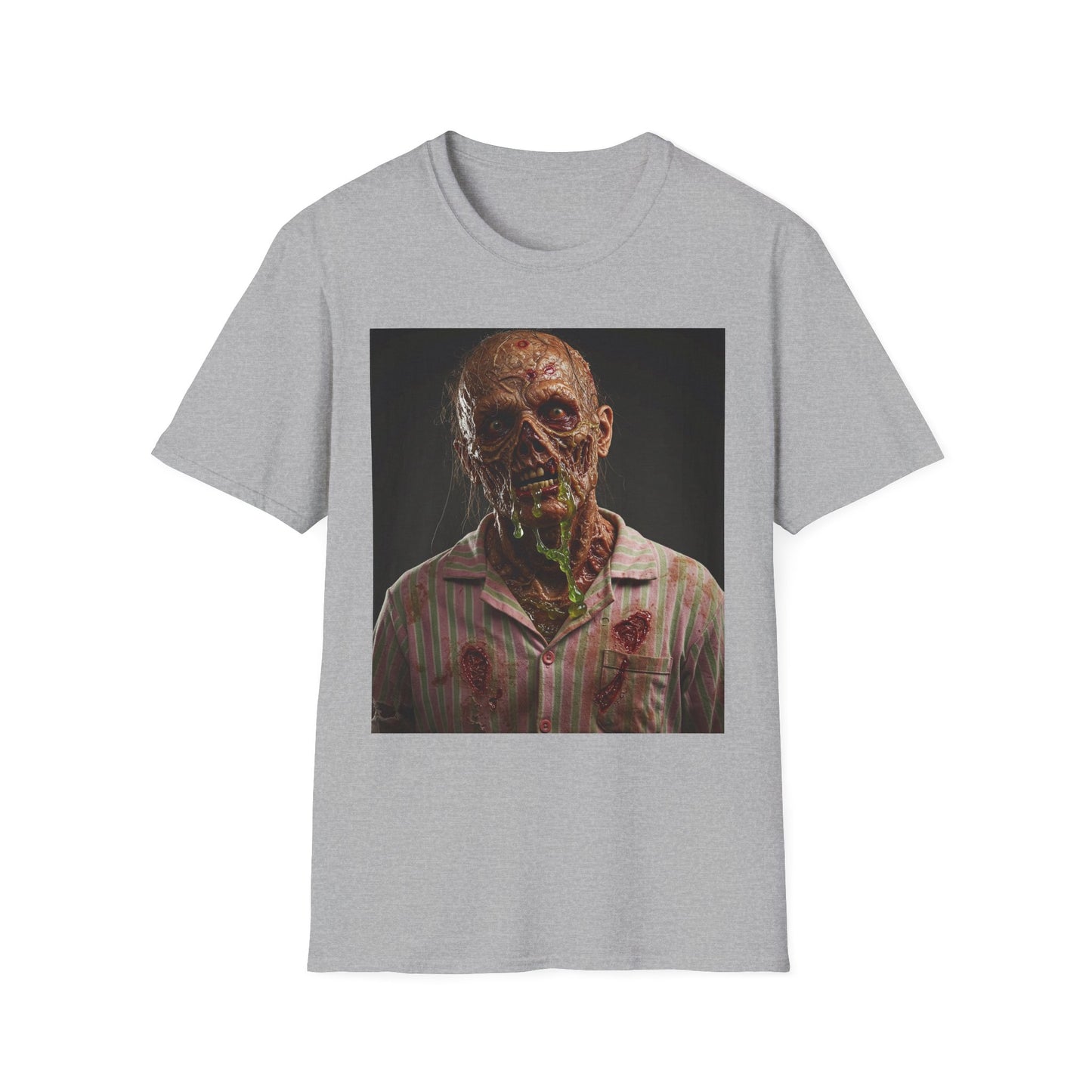 Horror-Inspired Unisex Softstyle T-Shirt - Zombie Graphic Tee