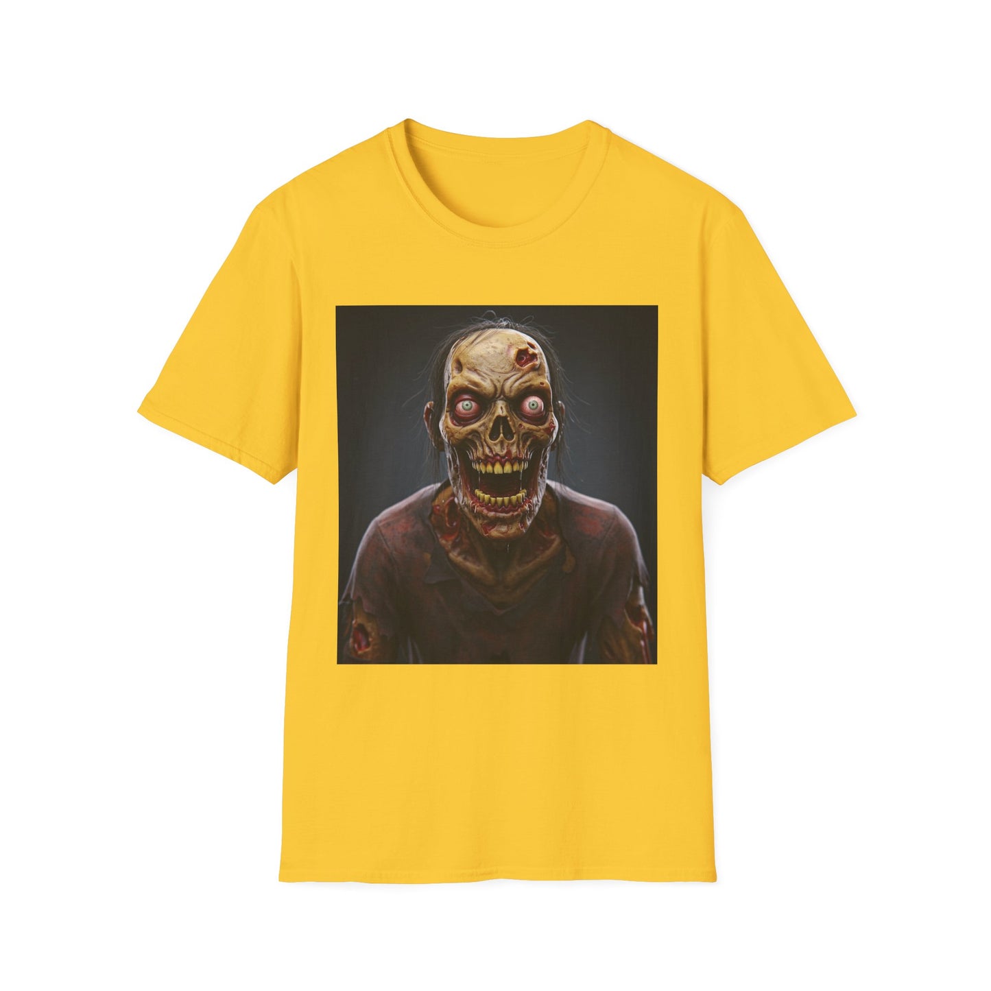 Apocalyptic Portrait Tee, bold, decaying zombie graphic