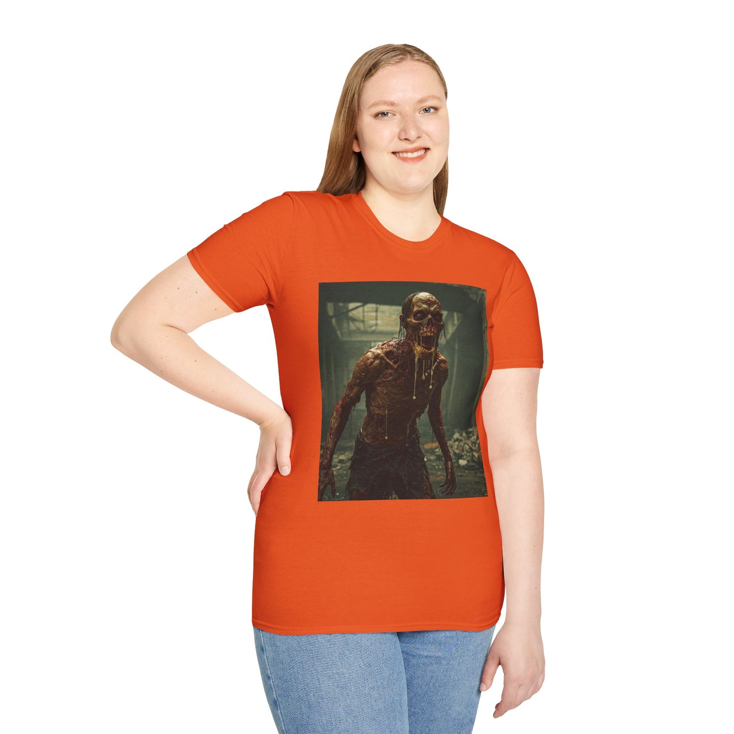 Horror Graphic Unisex T-Shirt - Spooky Zombie Design - Perfect for Halloween and Horror Fans