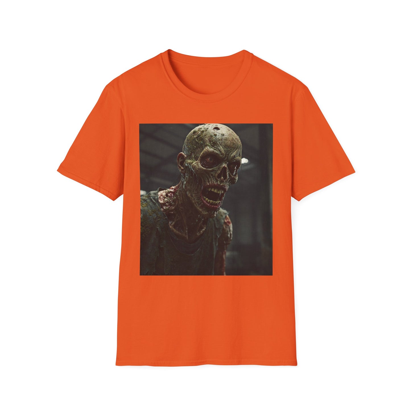 Apocalyptic Portrait Tee, bold, decaying zombie graphic