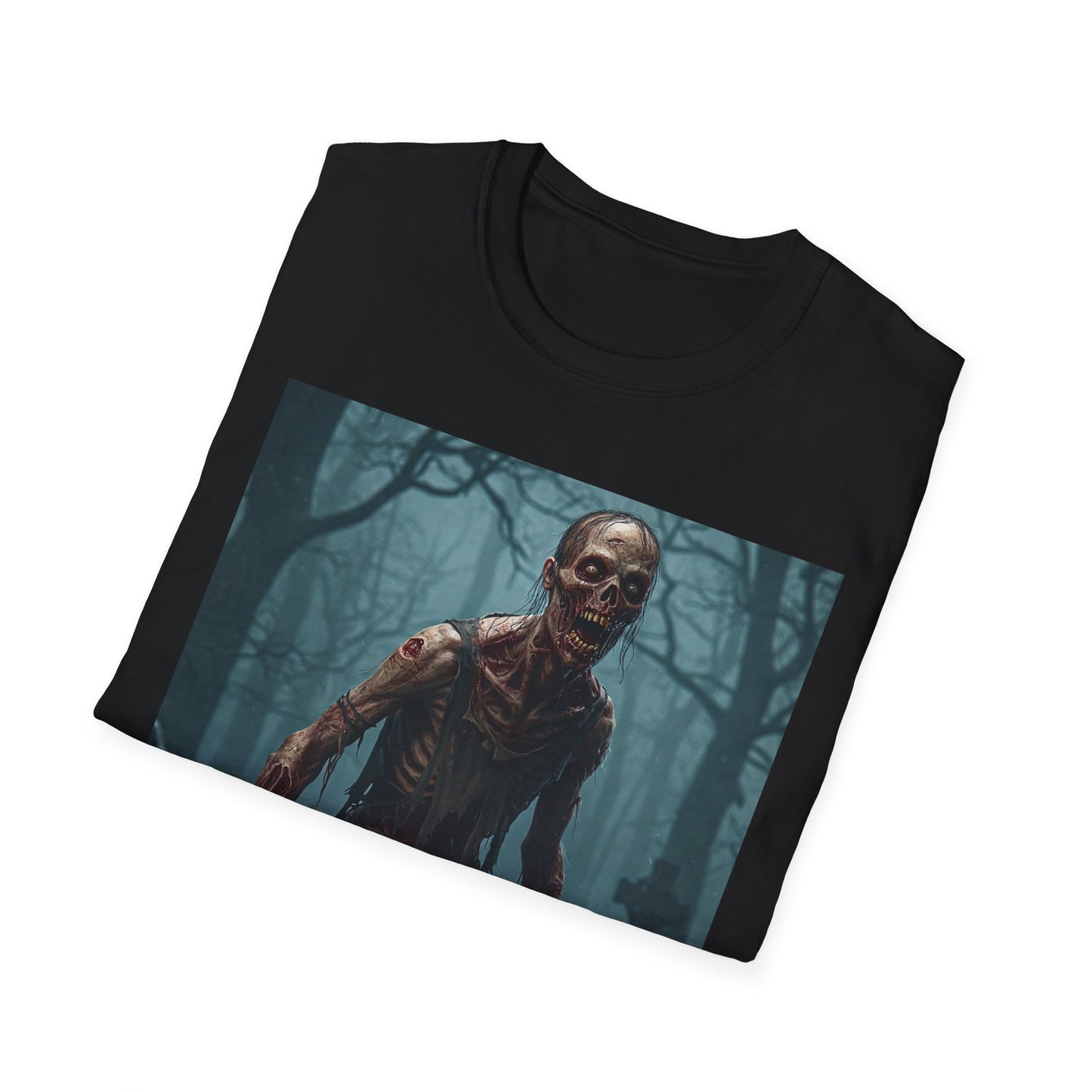 Apocalyptic Portrait Tee, bold, decaying zombie graphic