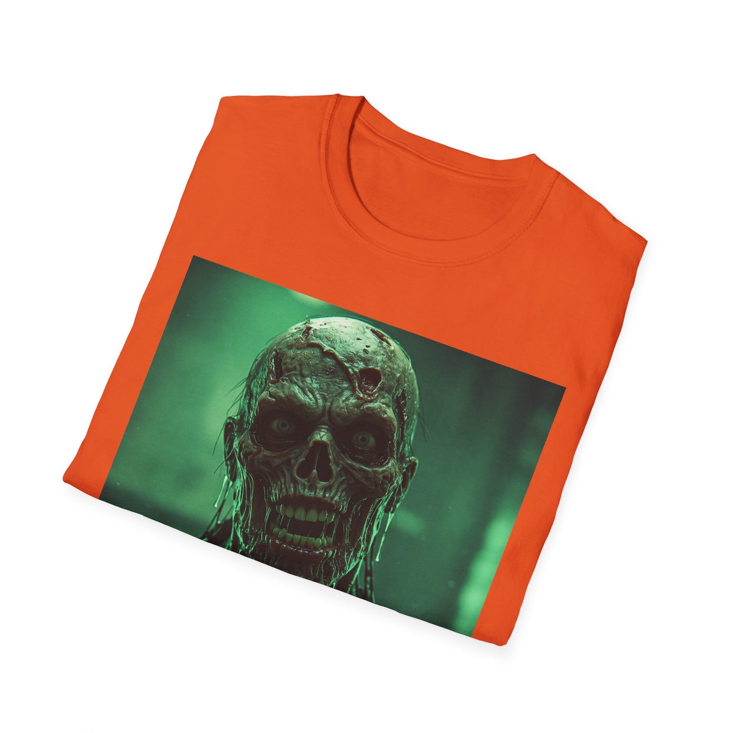 Apocalyptic Portrait Tee, bold, decaying zombie graphic