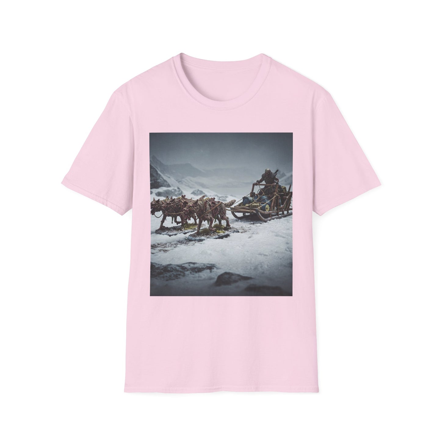 Adventure Awaits Unisex Softstyle T-Shirt - Mountain Trekking Design