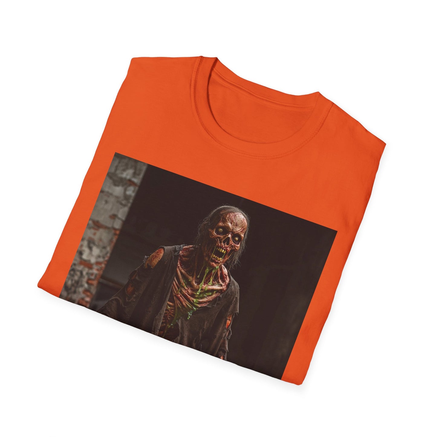 Apocalyptic Portrait Tee, bold, decaying zombie graphic