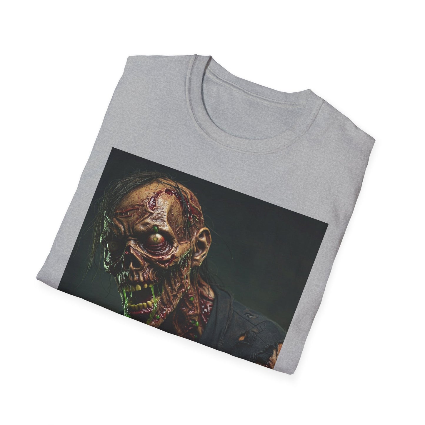 Graphic Zombie Unisex Softstyle T-Shirt - Perfect for Horror Fans and Halloween