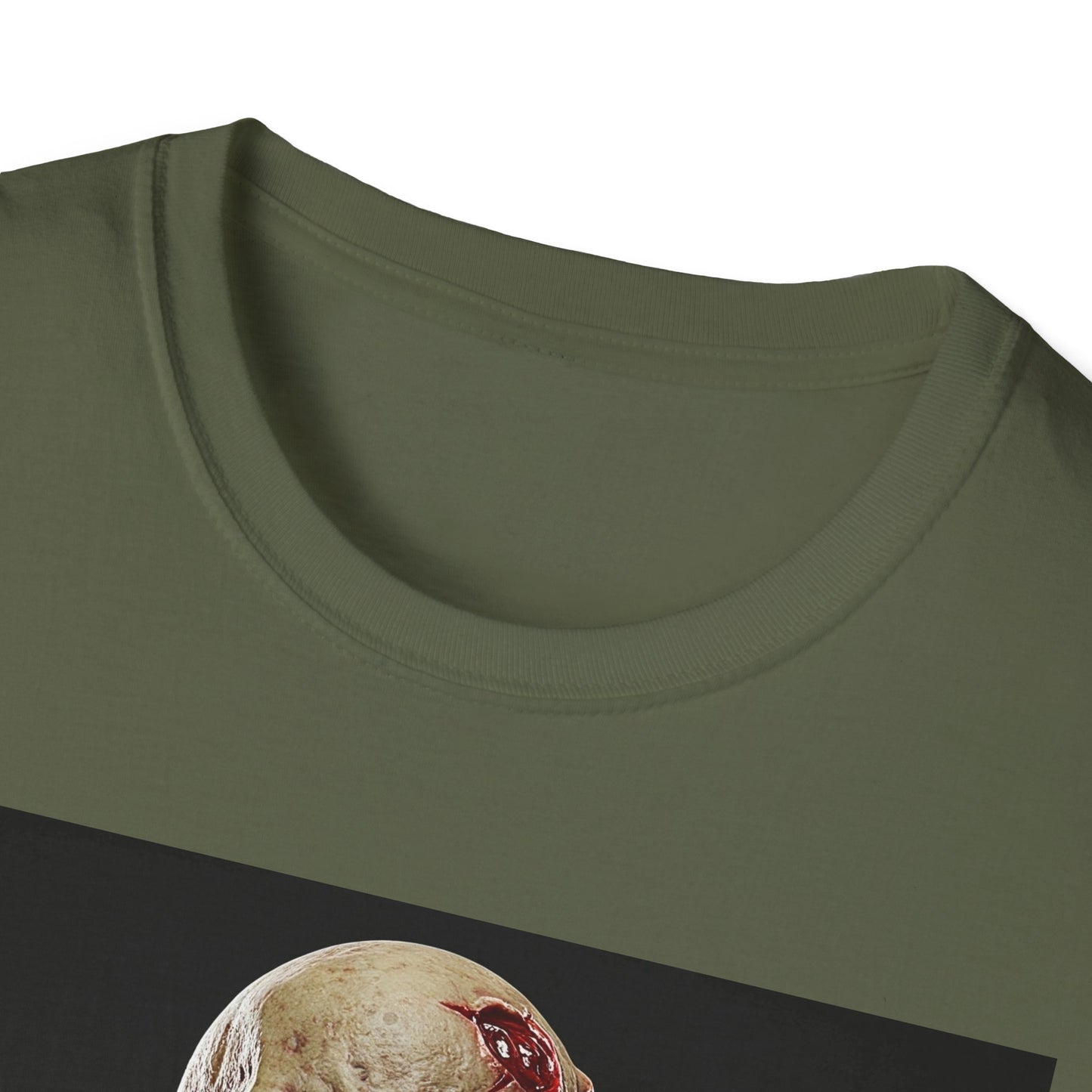 Apocalyptic Portrait Tee, bold, decaying zombie graphic