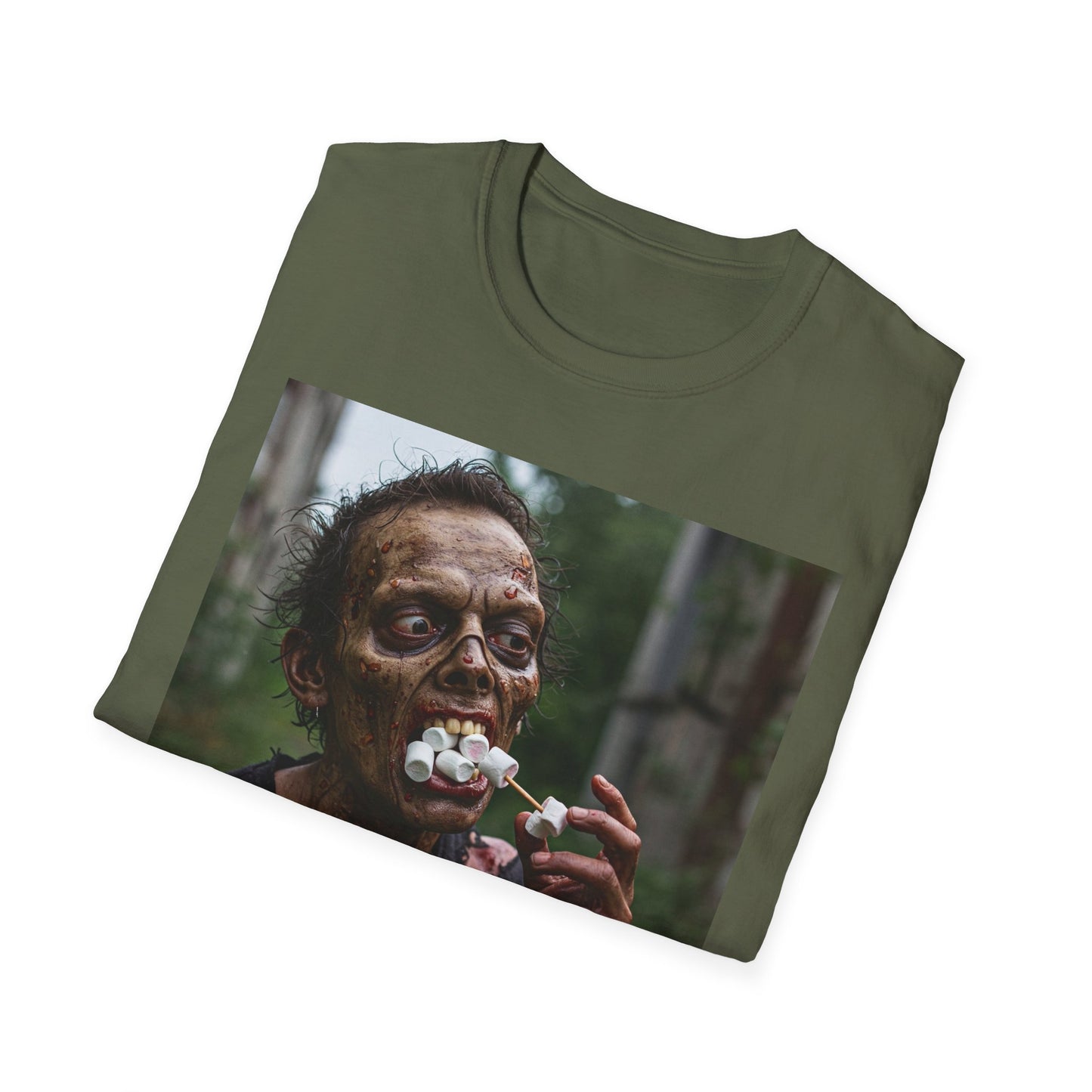 Zombie Themed Unisex Softstyle T-Shirt - Perfect for Halloween and Horror Fans