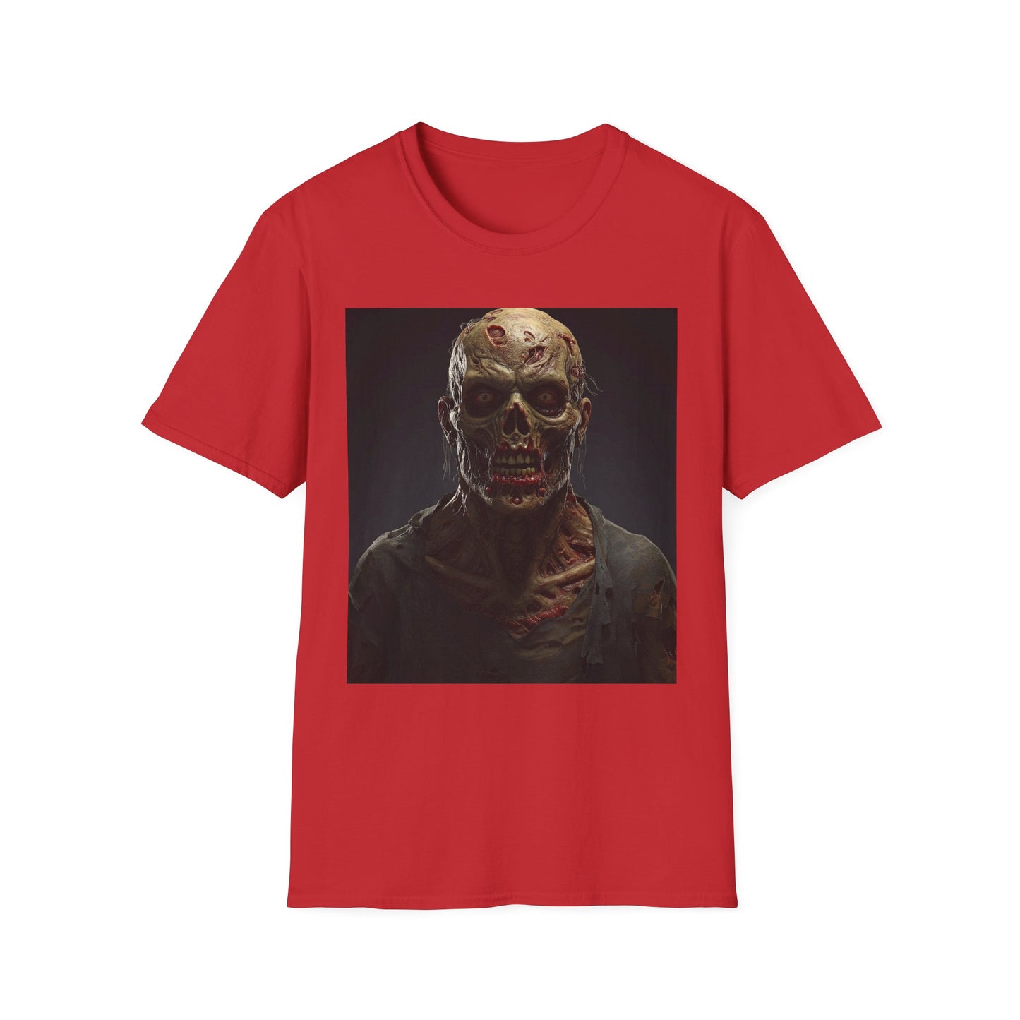 Apocalyptic Portrait Tee, bold, decaying zombie graphic