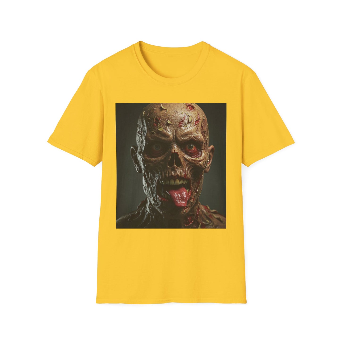 Apocalyptic Portrait Tee, bold, decaying zombie graphic