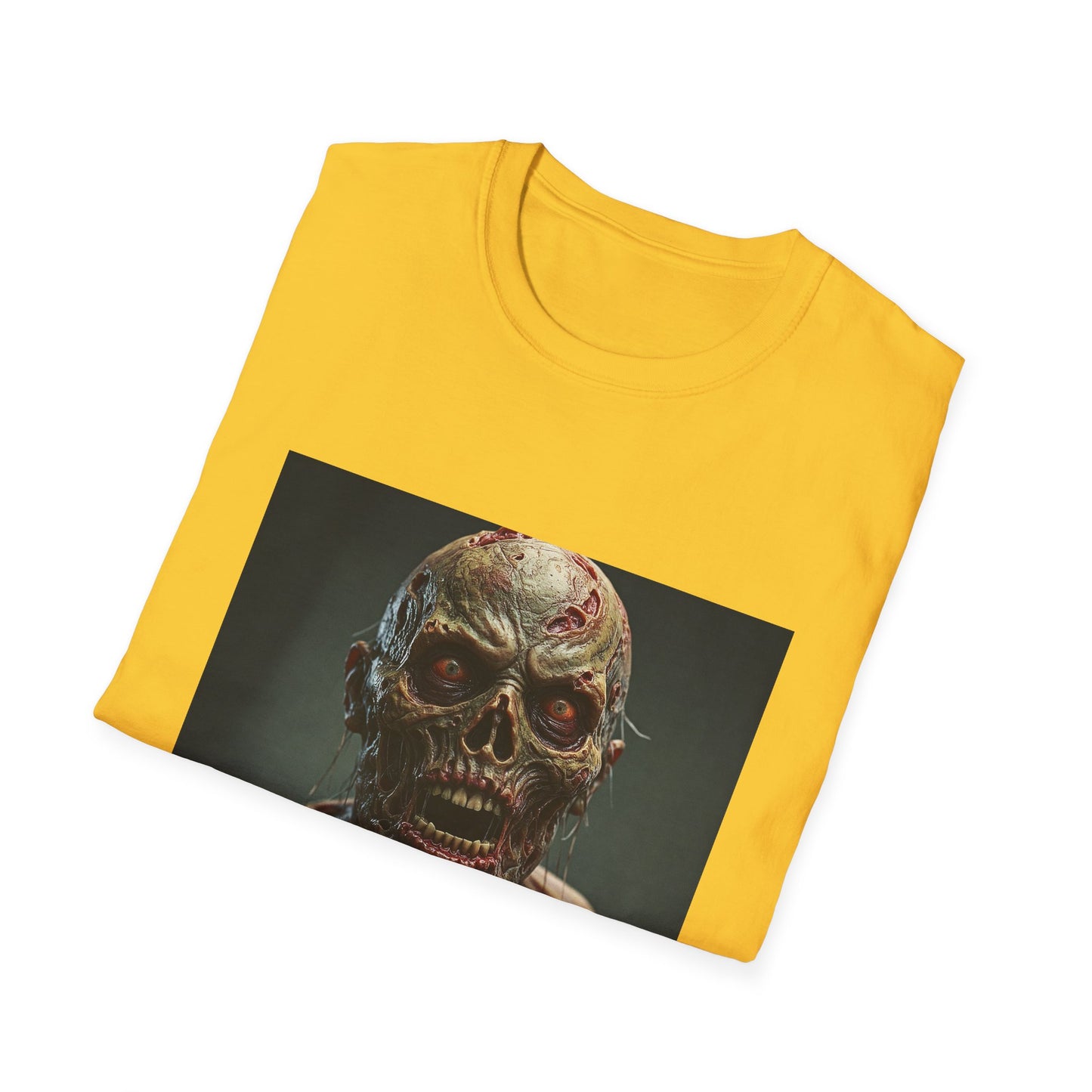 Apocalyptic Portrait Tee, bold, decaying zombie graphic