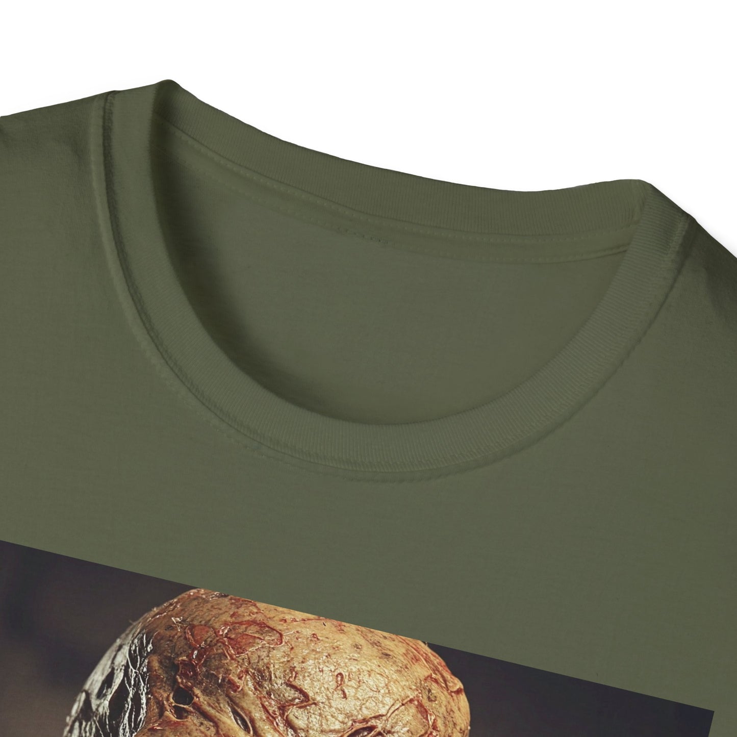 Apocalyptic Portrait Tee, bold, decaying zombie graphic