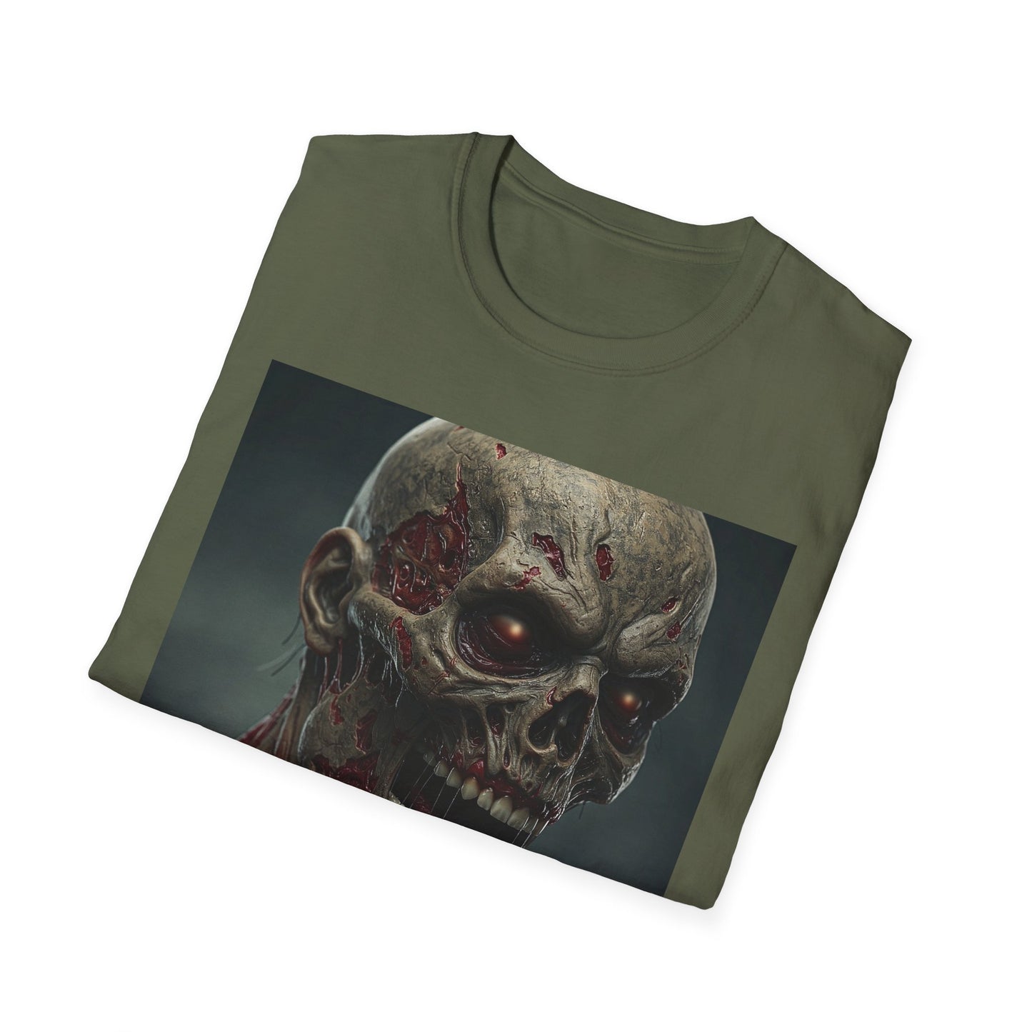 Apocalyptic Portrait Tee, bold, decaying zombie graphic