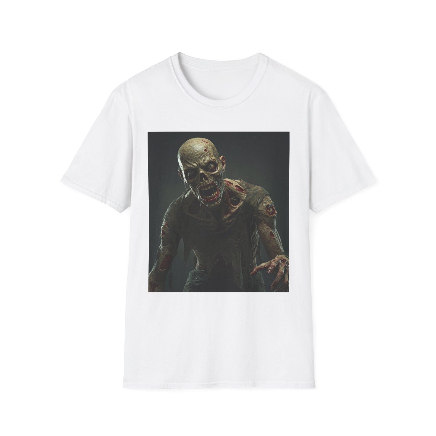 Apocalyptic Portrait Tee, bold, decaying zombie graphic