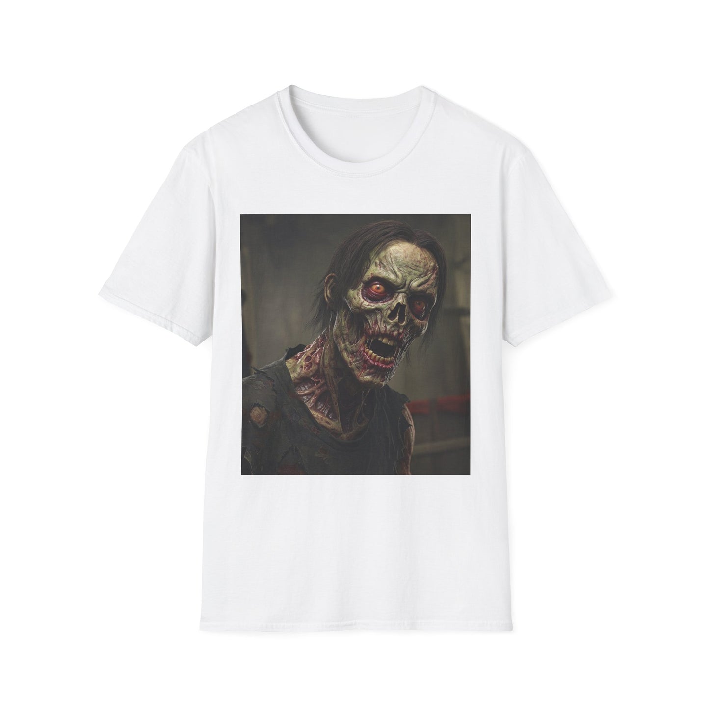 Zombie Themed Unisex Softstyle T-Shirt - Perfect for Halloween and Horror Fans