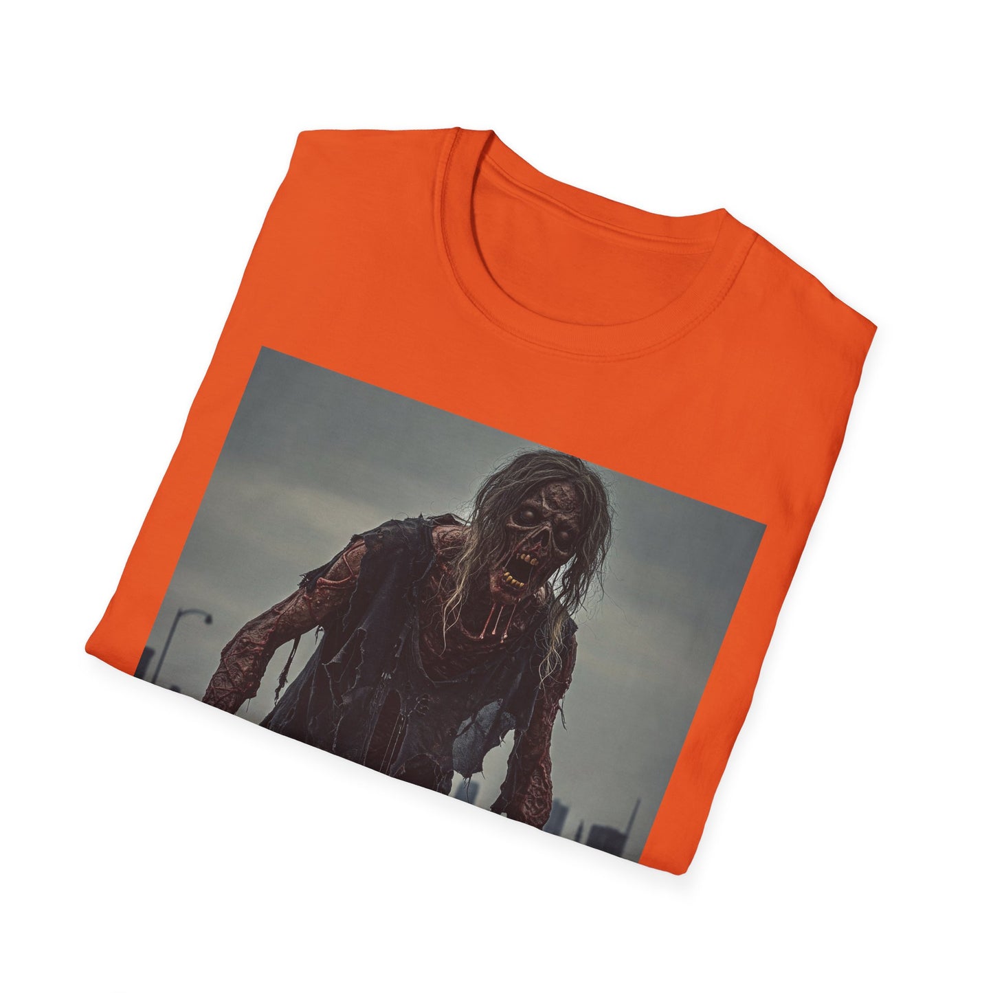 Apocalyptic Portrait Tee, bold, decaying zombie graphic