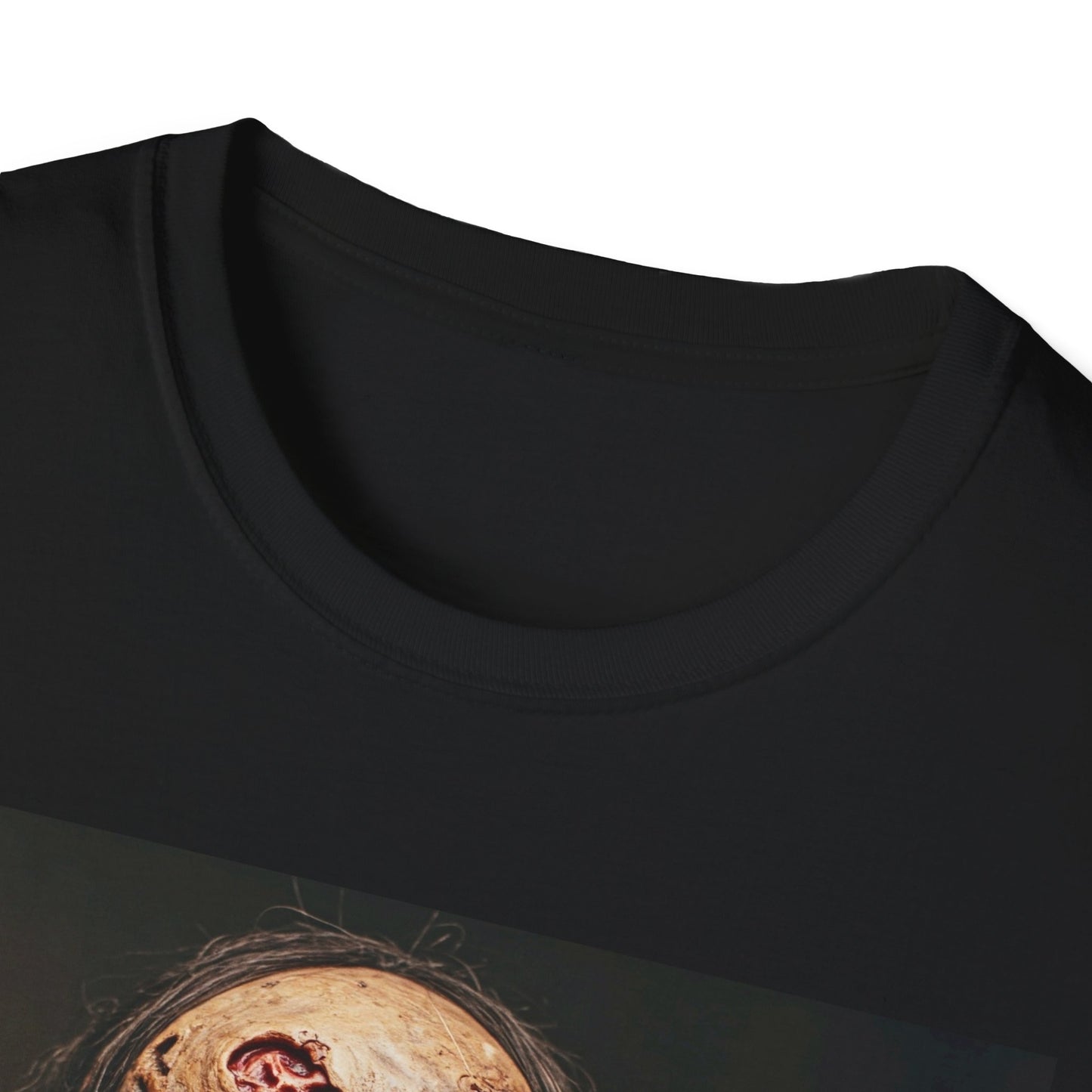 Apocalyptic Portrait Tee, bold, decaying zombie graphic