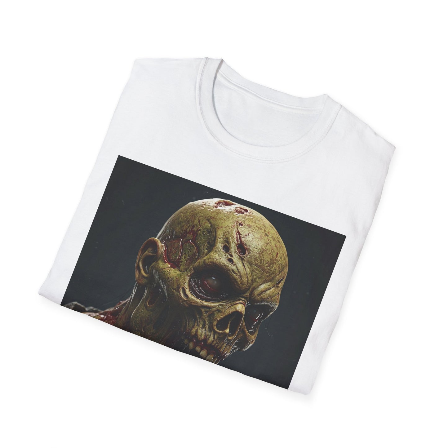 Apocalyptic Portrait Tee, bold, decaying zombie graphic