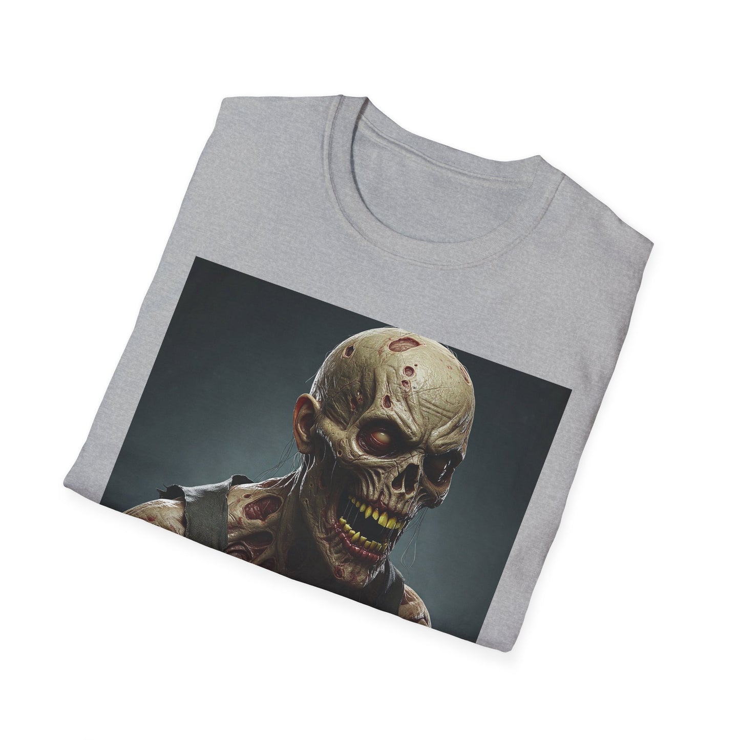 Apocalyptic Portrait Tee, bold, decaying zombie graphic