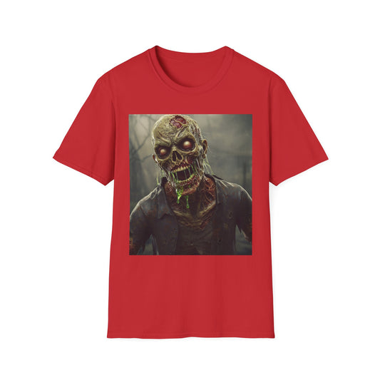 Unisex Softstyle Zombie Graphic T-Shirt - Perfect for Halloween and Horror Fans