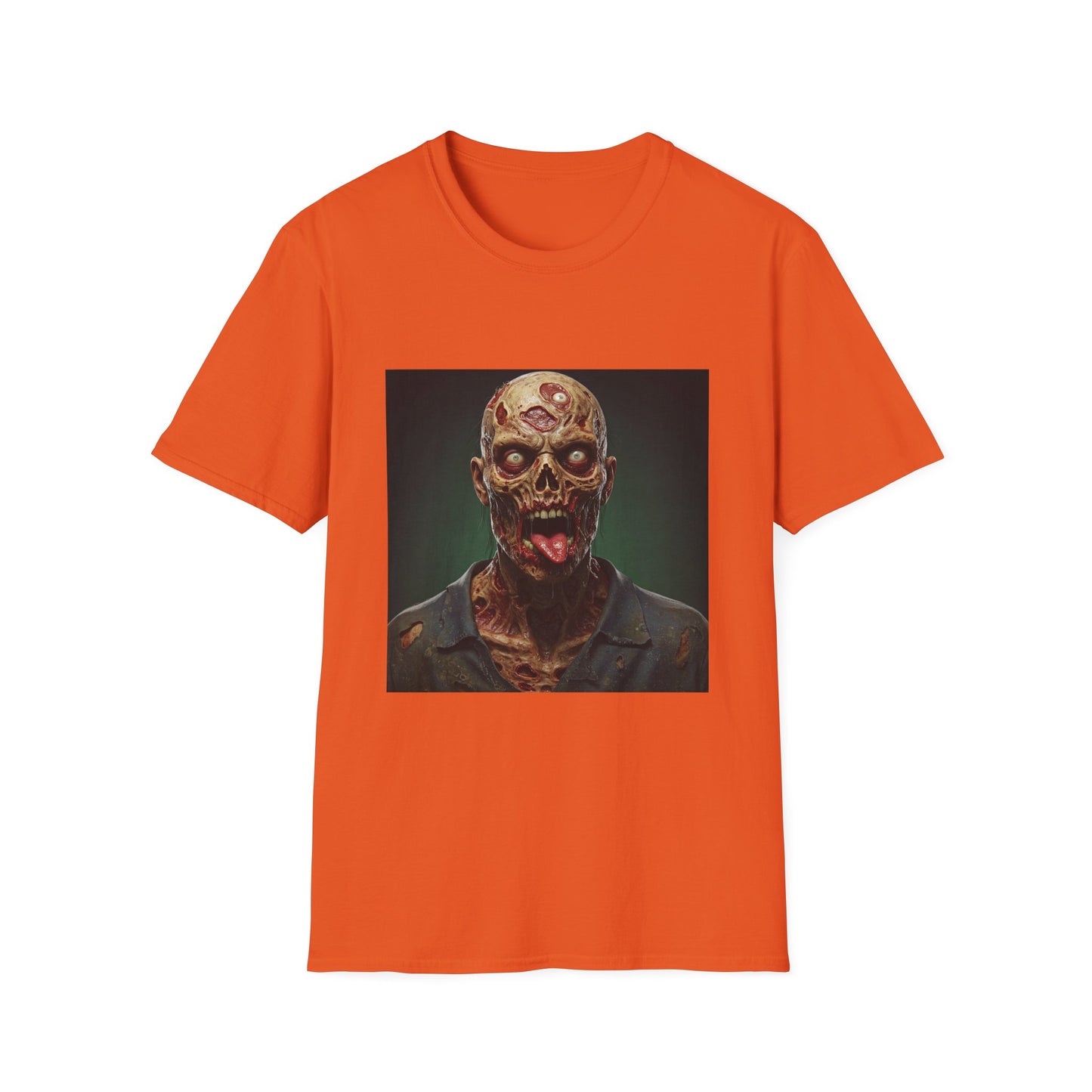 Apocalyptic Portrait Tee, bold, decaying zombie graphic