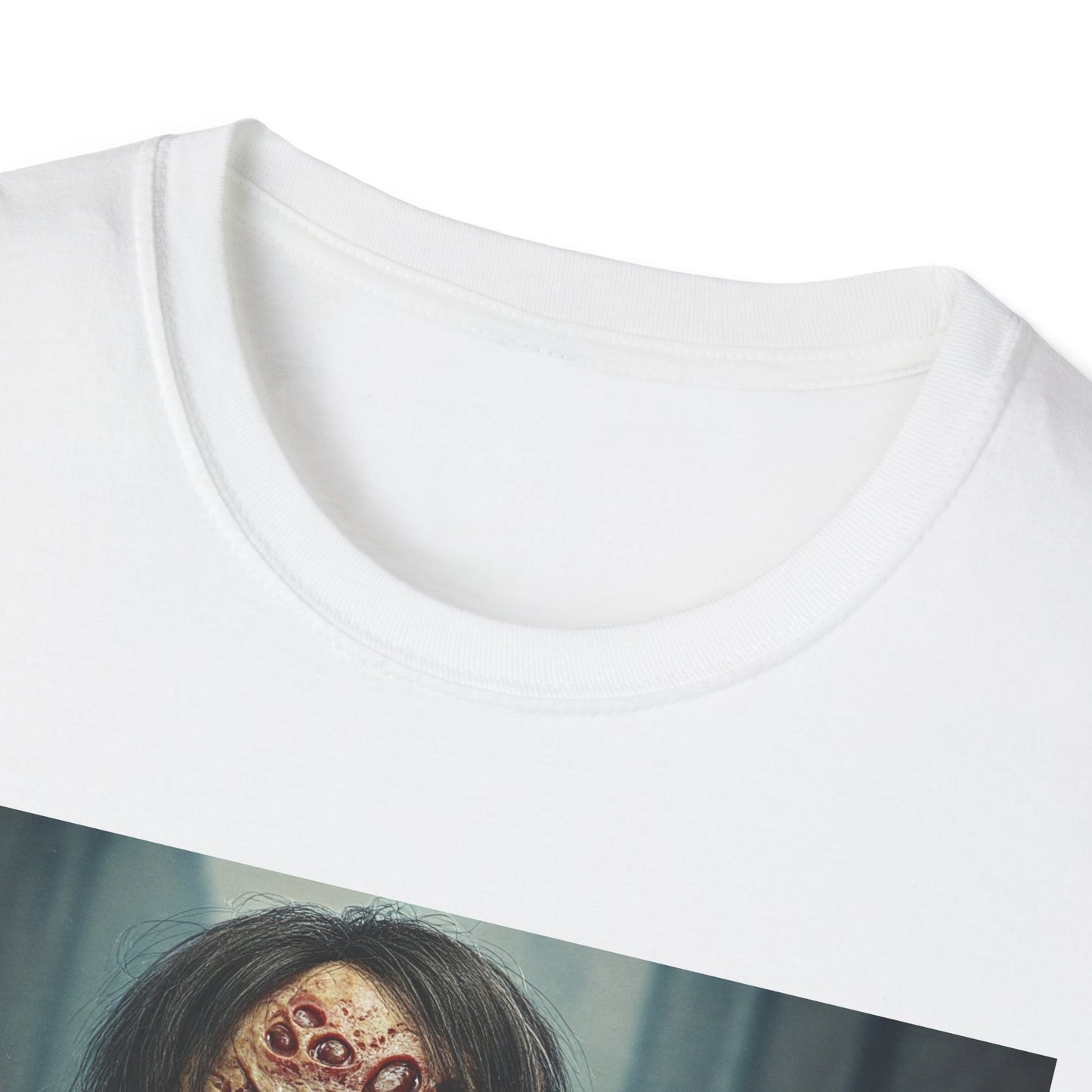 Apocalyptic Portrait Tee, bold, decaying zombie graphic