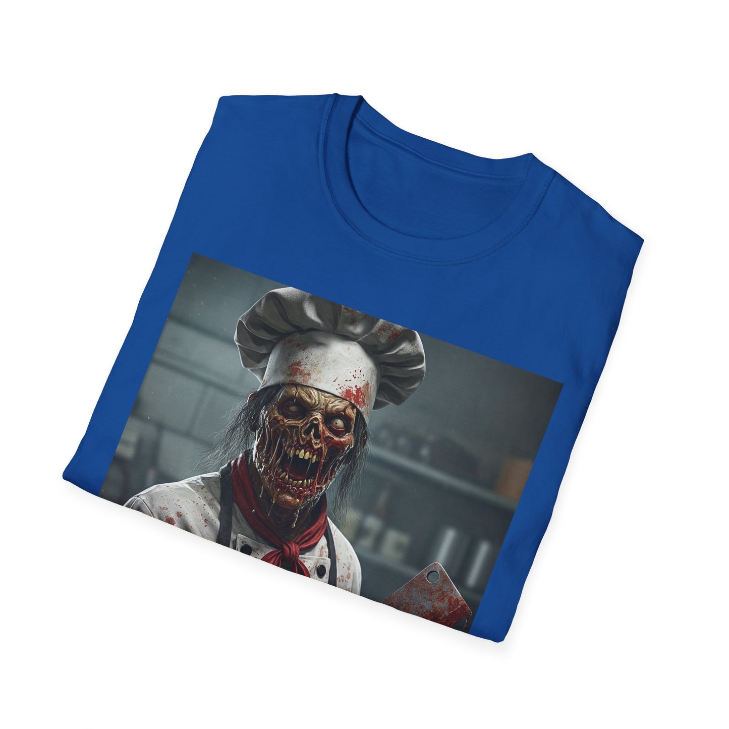 Spooky Chef Apocalyptic Portrait Tee, bold, decaying zombie graphic