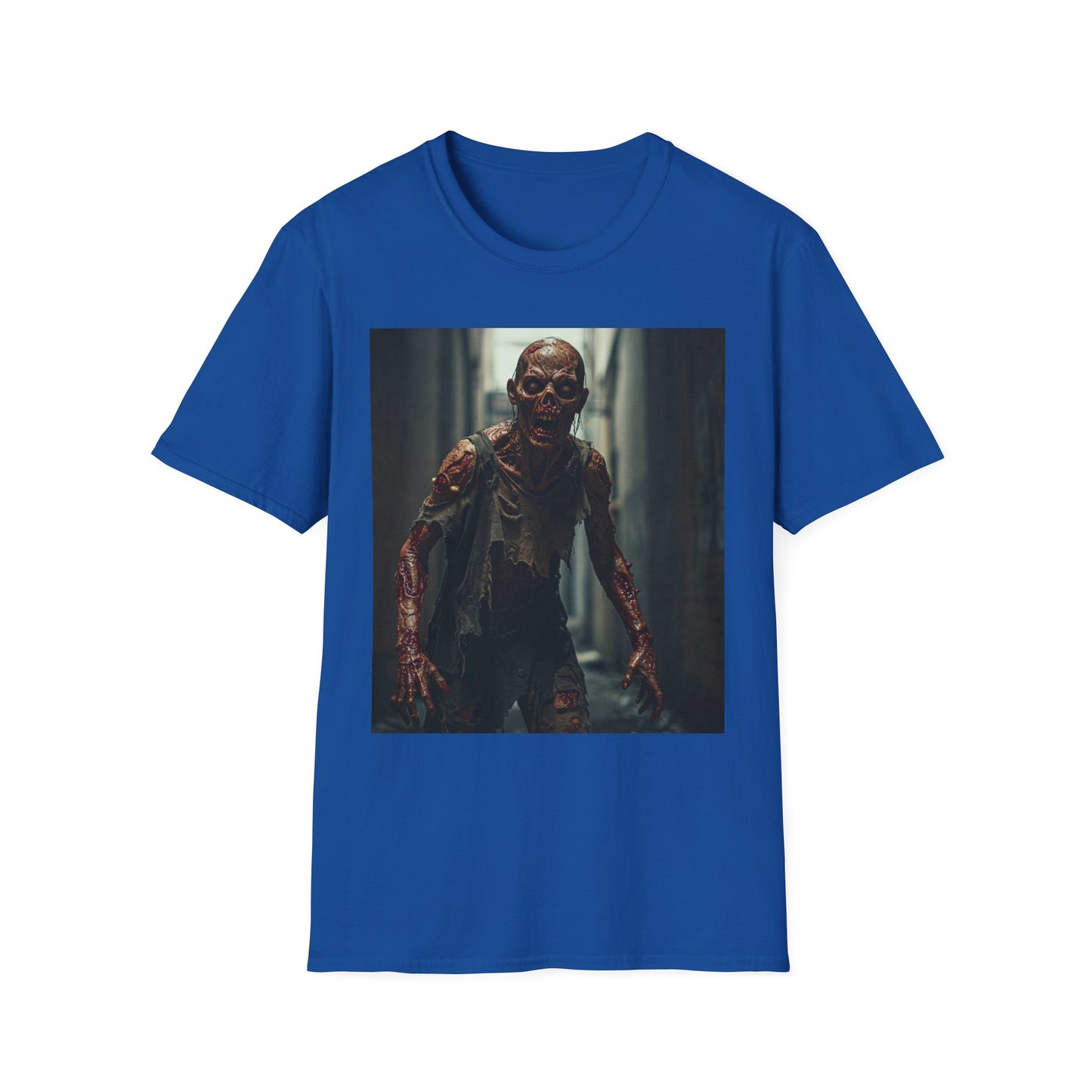 Zombie Graphic Unisex Softstyle T-Shirt - Perfect for Halloween & Horror Fans