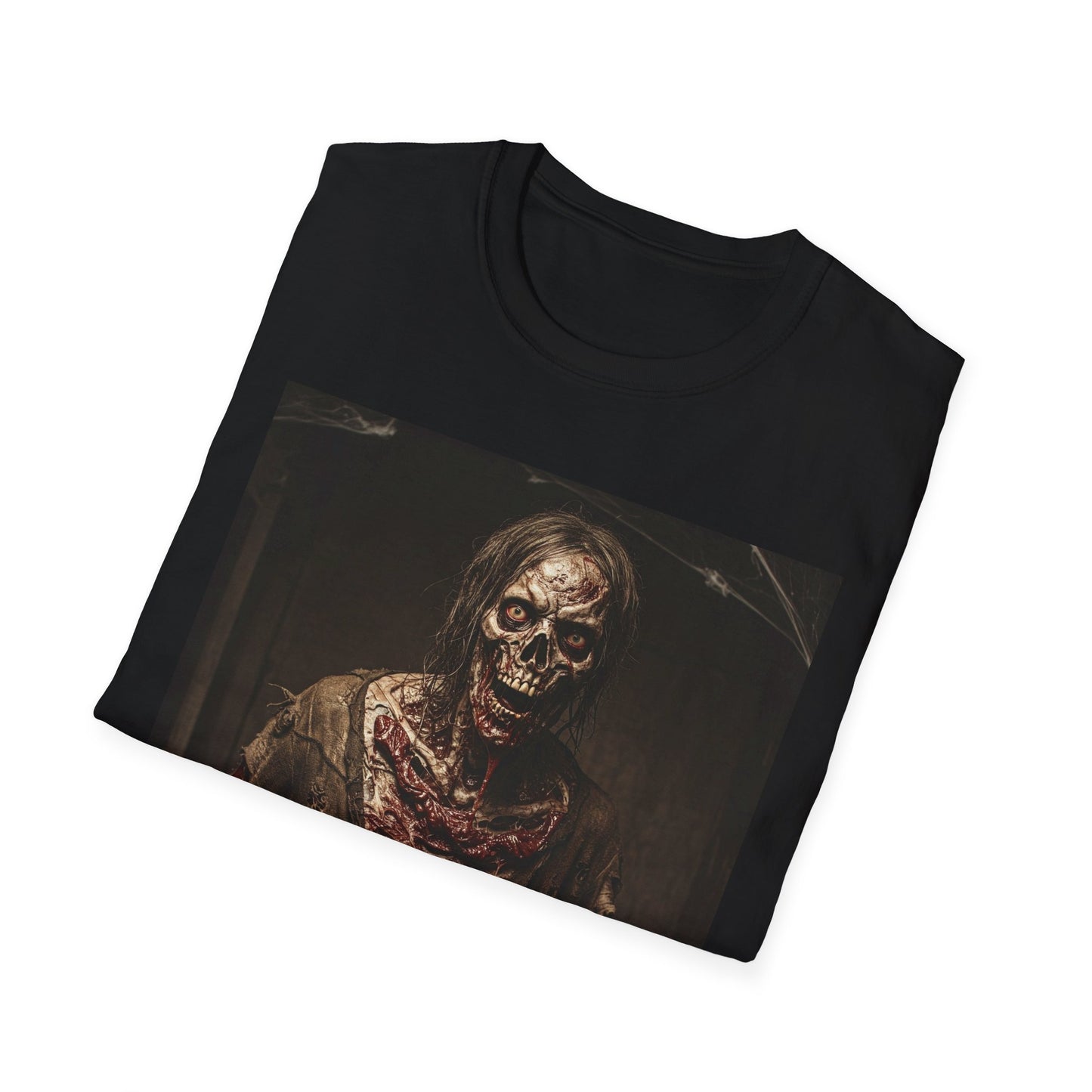 Apocalyptic Portrait Tee, bold, decaying zombie graphic