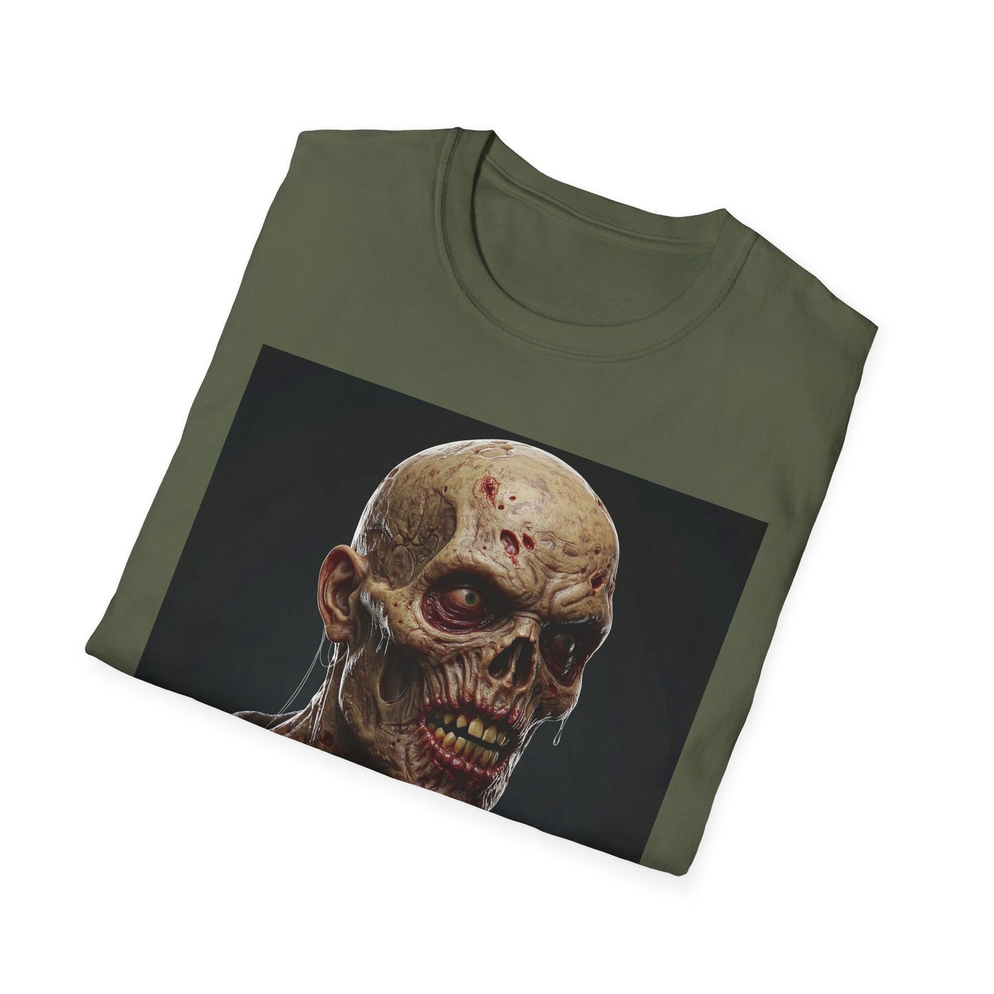 Apocalyptic Portrait Tee, bold, decaying zombie graphic