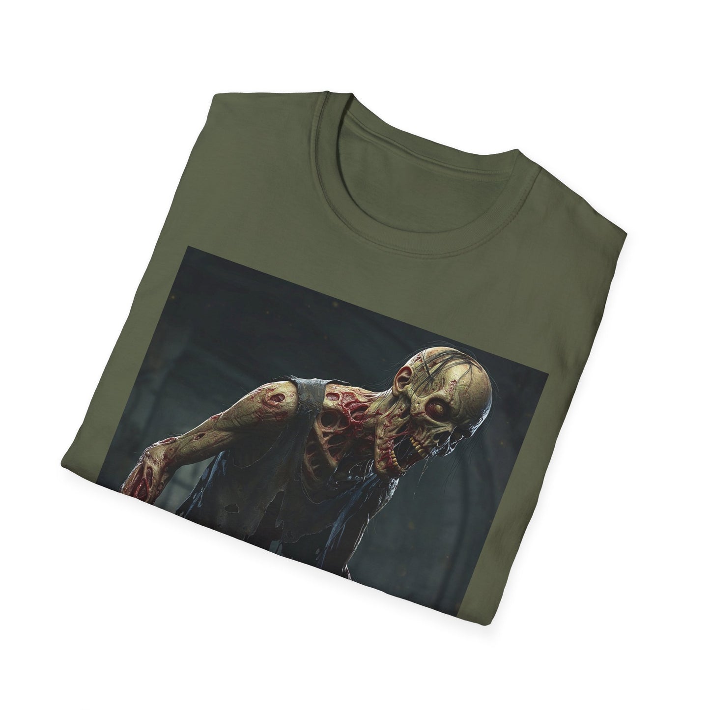 Apocalyptic Portrait Tee, bold, decaying zombie graphic