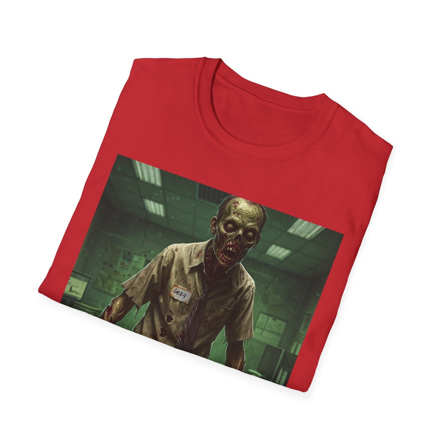 Zombie Office Horror Unisex Softstyle T-Shirt