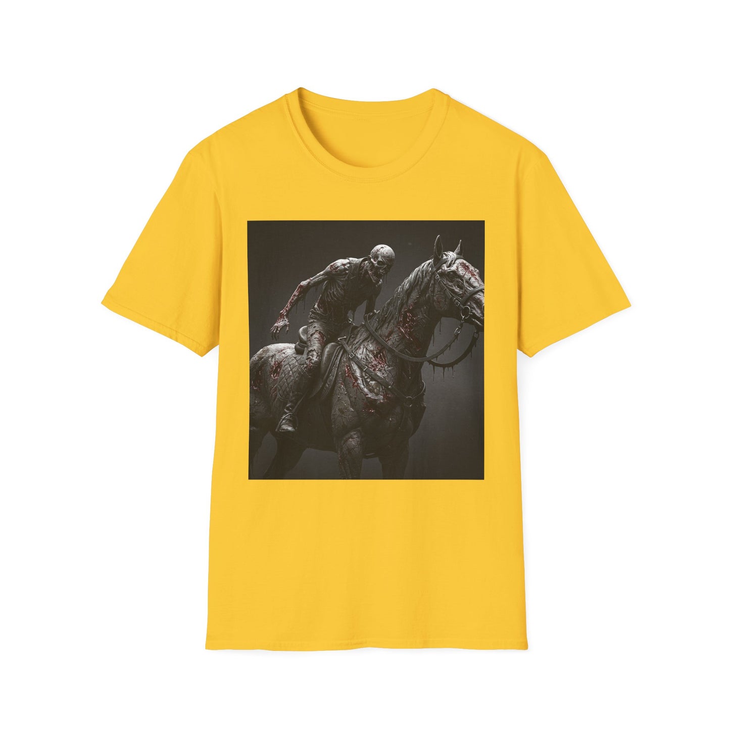 Zombie Horse Apocalyptic Portrait Tee, bold, decaying zombie graphic