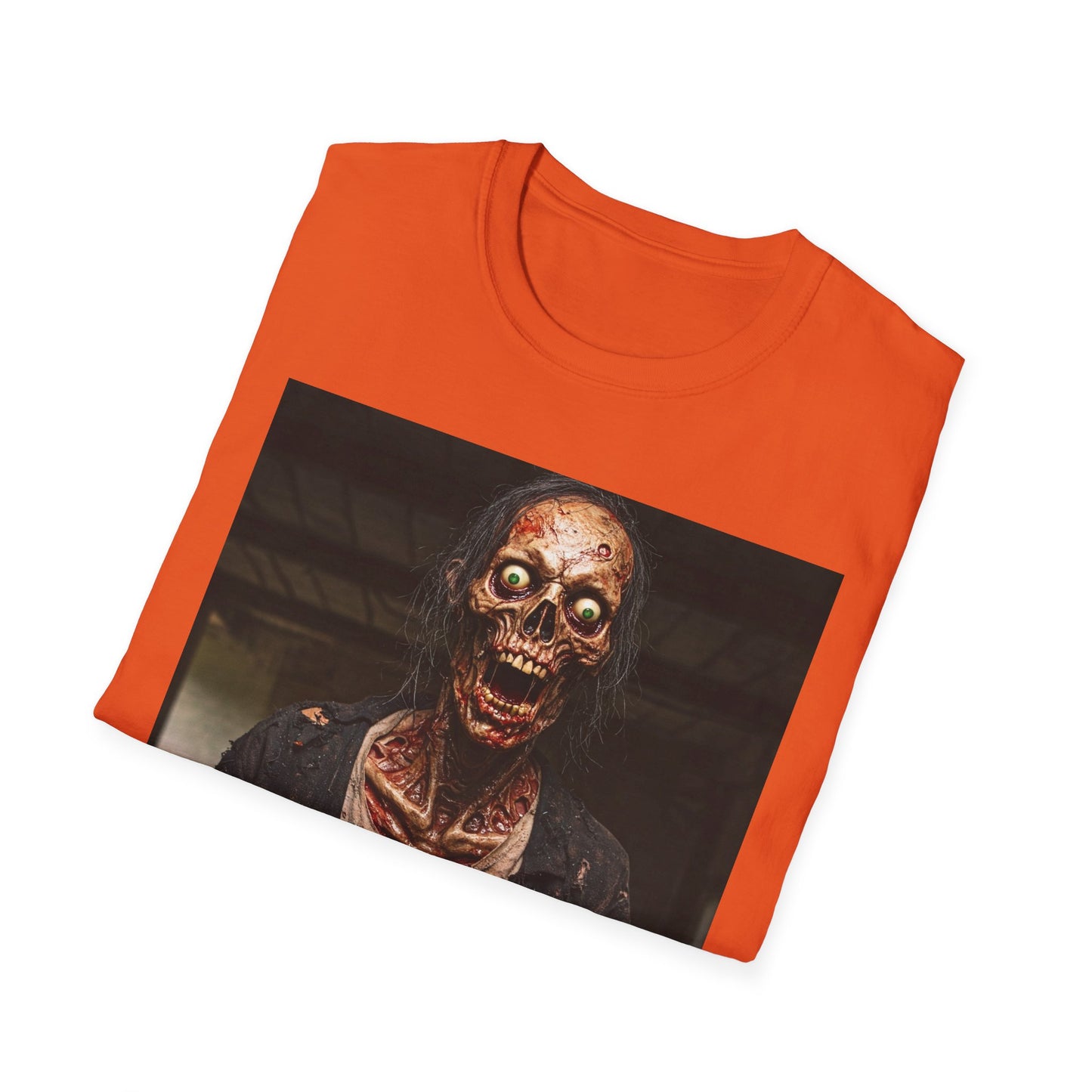 Apocalyptic Portrait Tee, bold, decaying zombie graphic