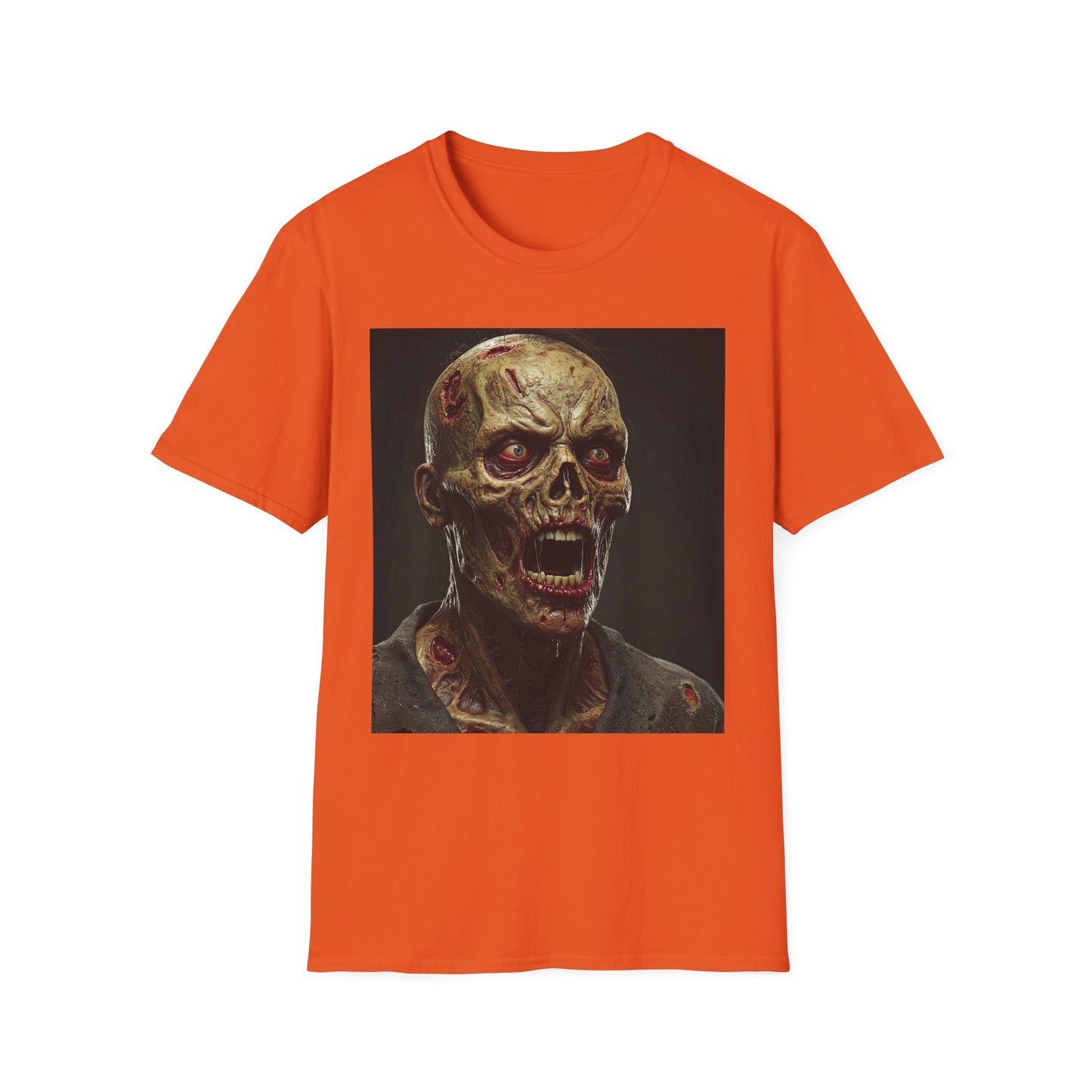 Apocalyptic Portrait Tee, bold, decaying zombie graphic