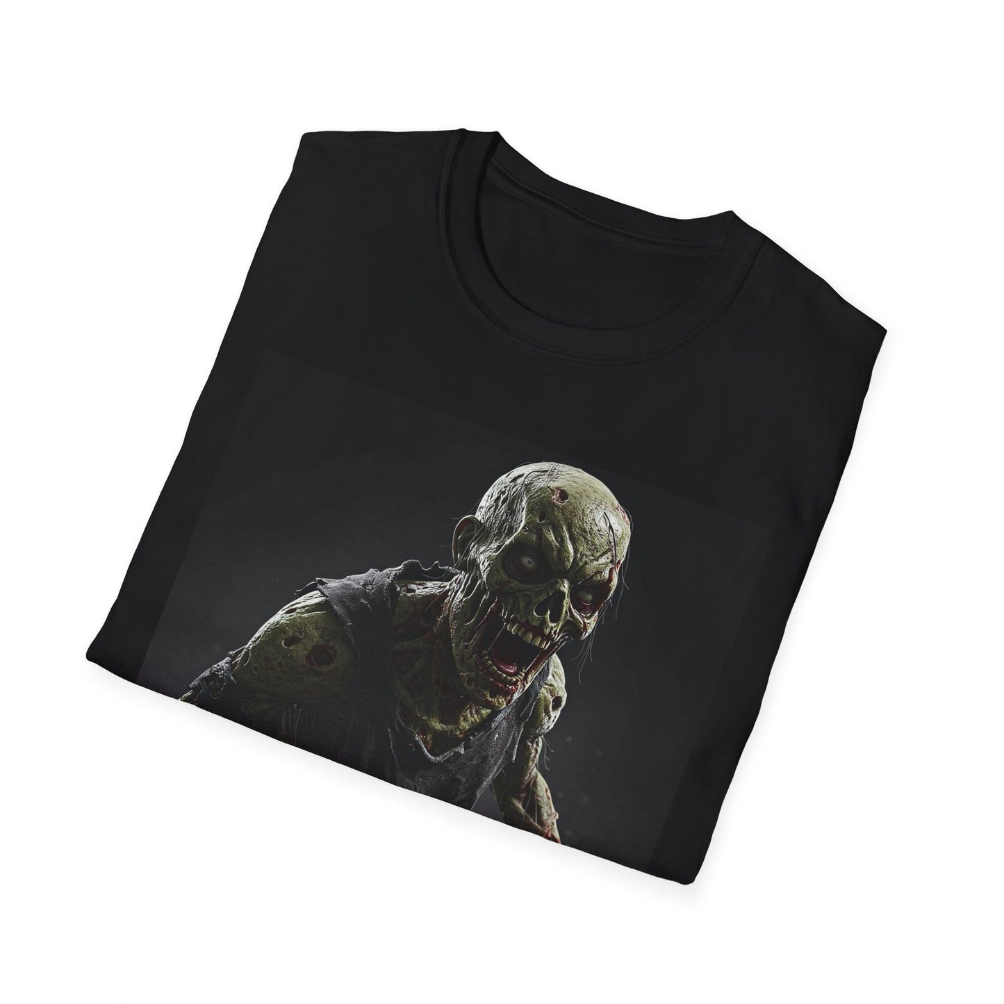 Apocalyptic Portrait Tee, bold, decaying zombie graphic