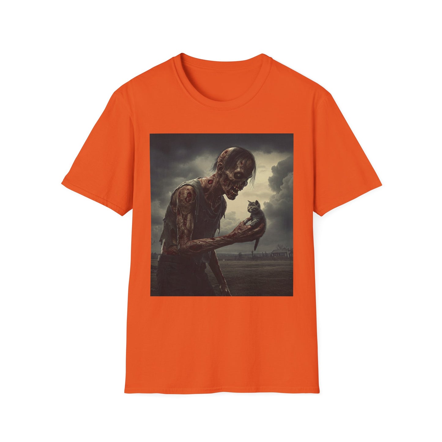 Apocalyptic Portrait Tee, bold, decaying zombie graphic